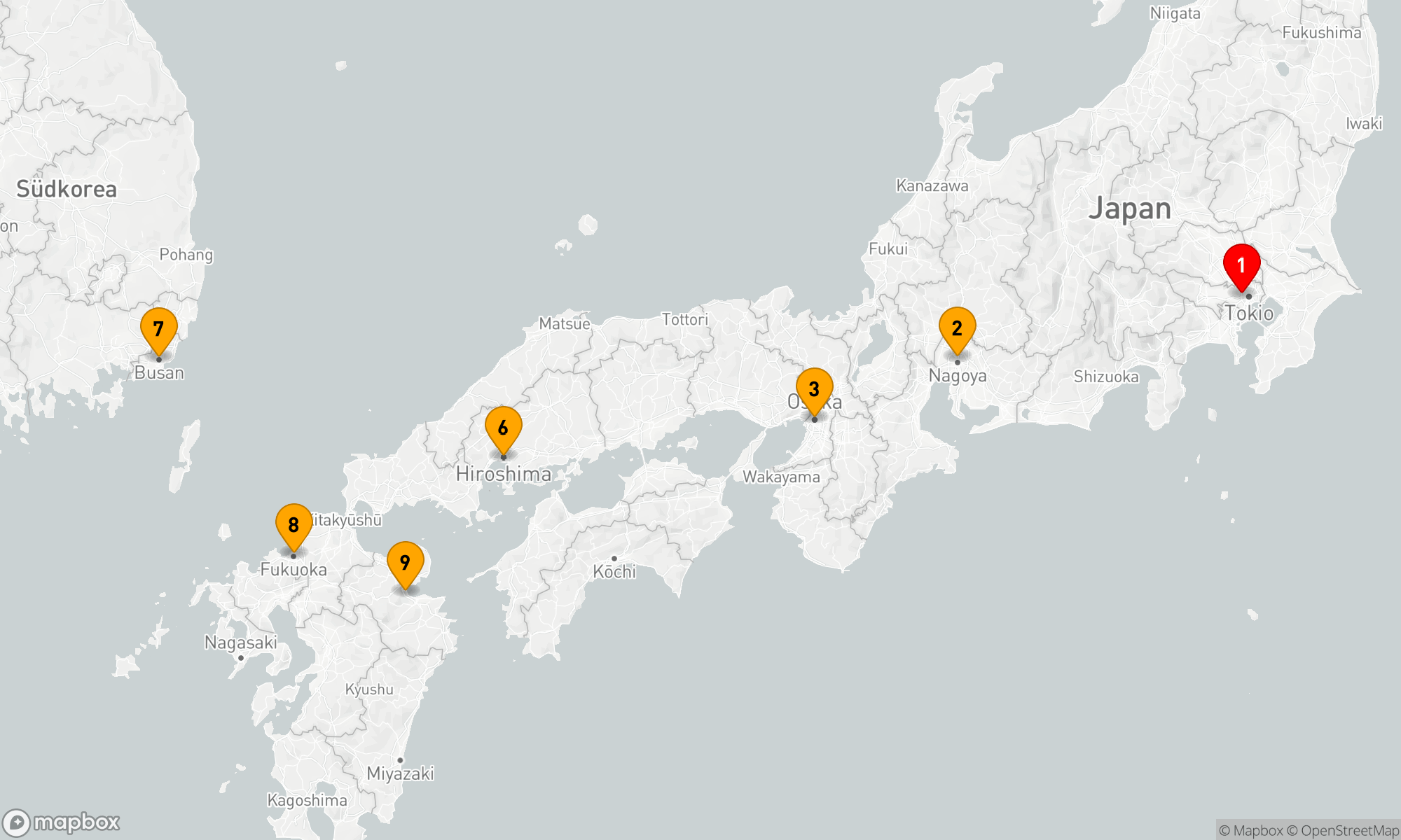 Route 10 Nächte - Faszination Ostasien-Rundreise