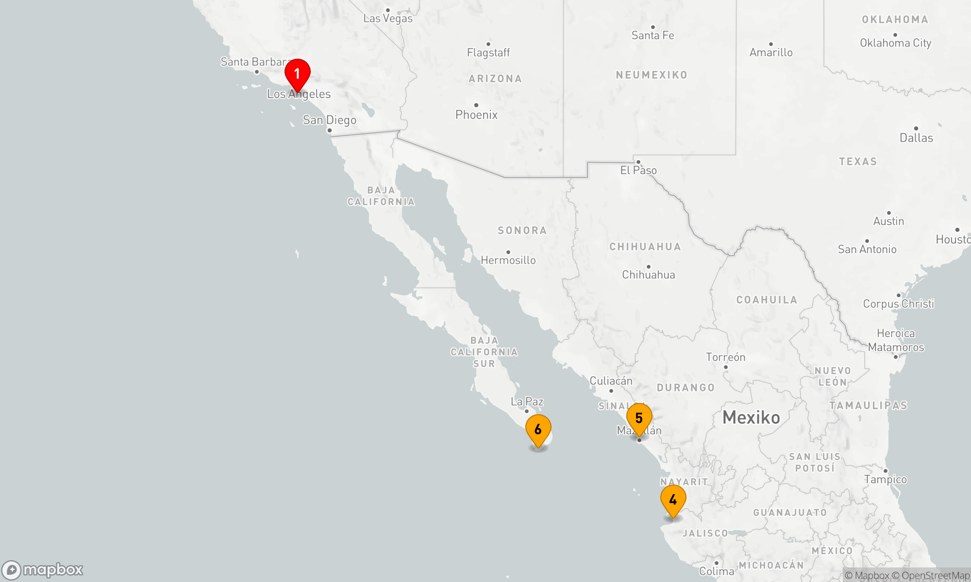 Route 7 Nächte - Baja Kalifornien und Mexikanische Riviera Abenteuer