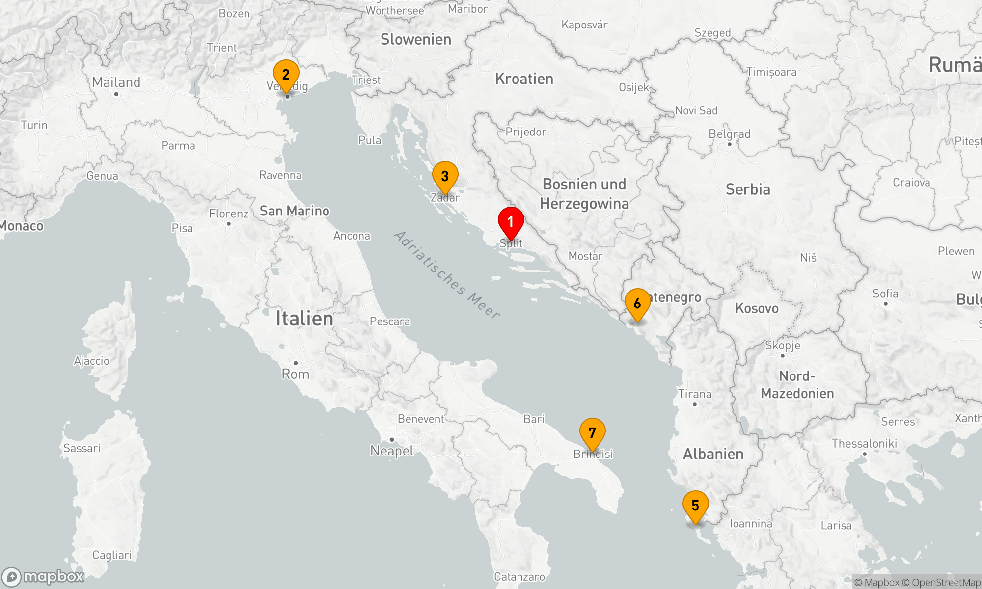 Route 7 Nächte - Adriatisches Märchen Cruise