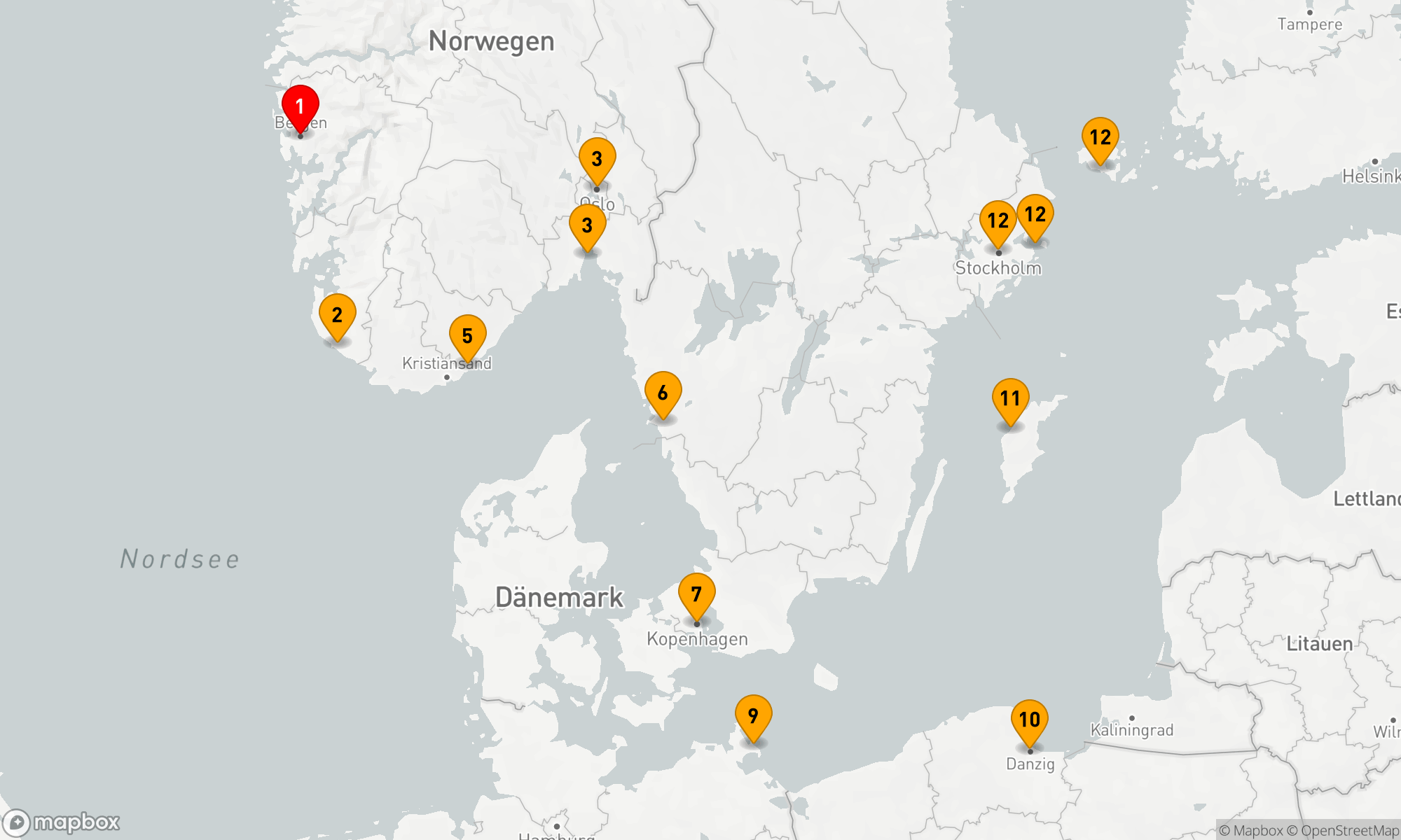 Route 13 Nächte - Schätze des Baltikums: Von Norwegen nach Stockholm