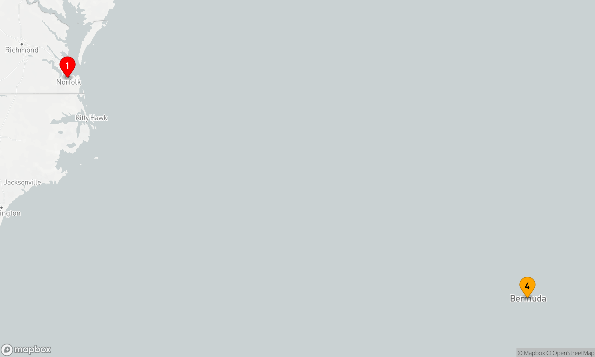 Route 6 Nächte - BERMUDA