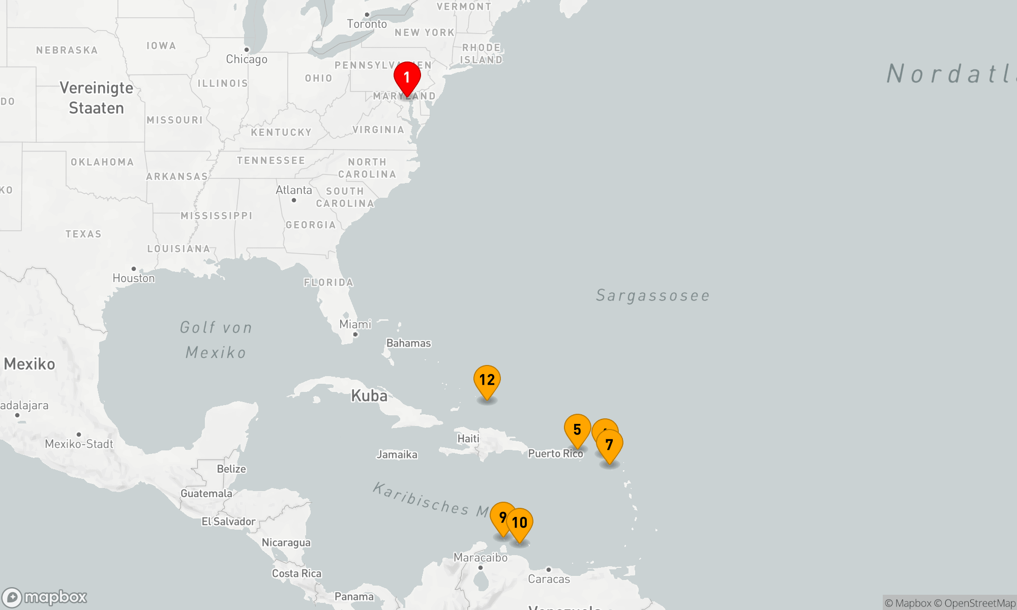 Route 14 Nächte - FAHRTEN - SÜDLICHE KARIBIK