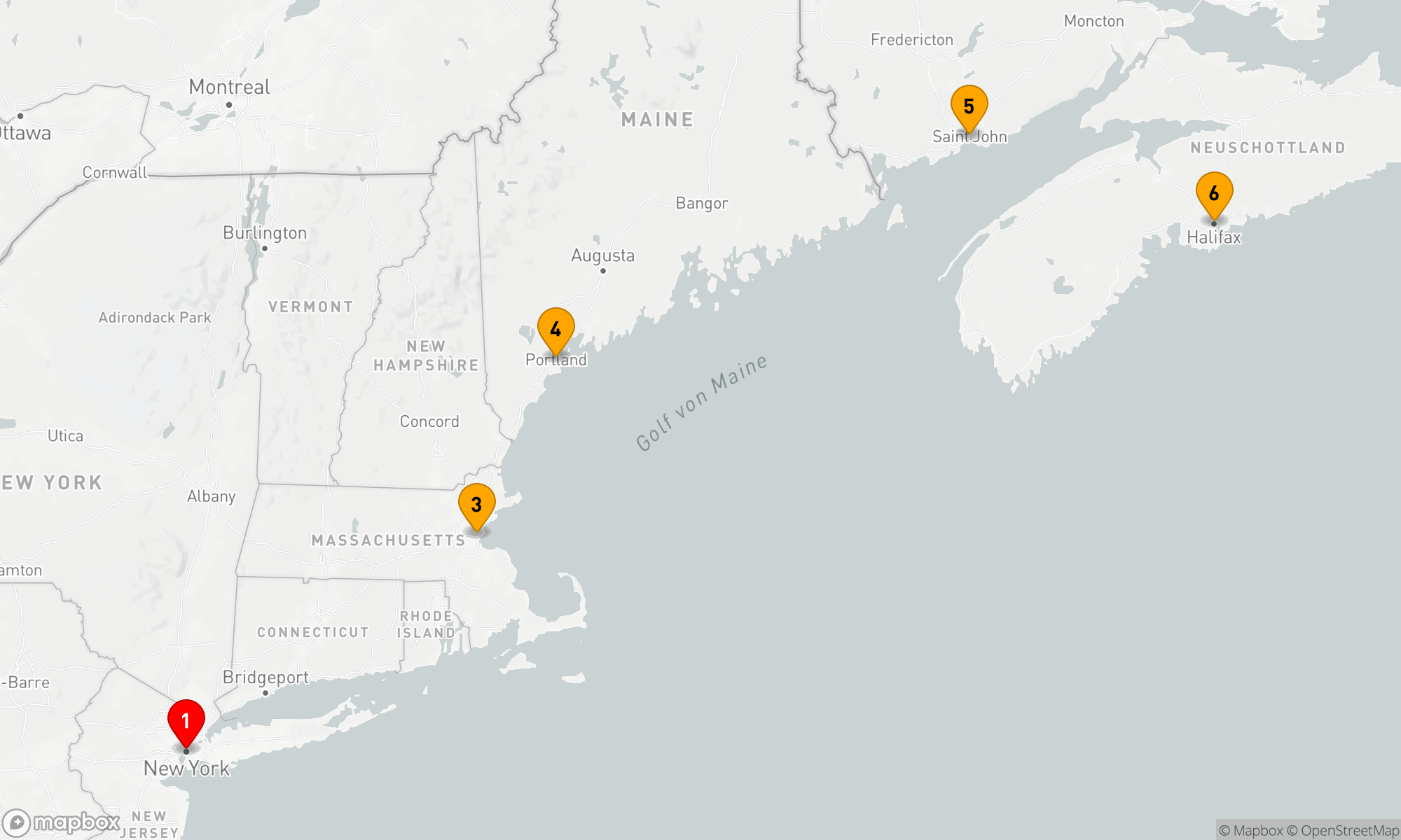 Route 7 Nächte - Kanada & Neuengland mit Saint John