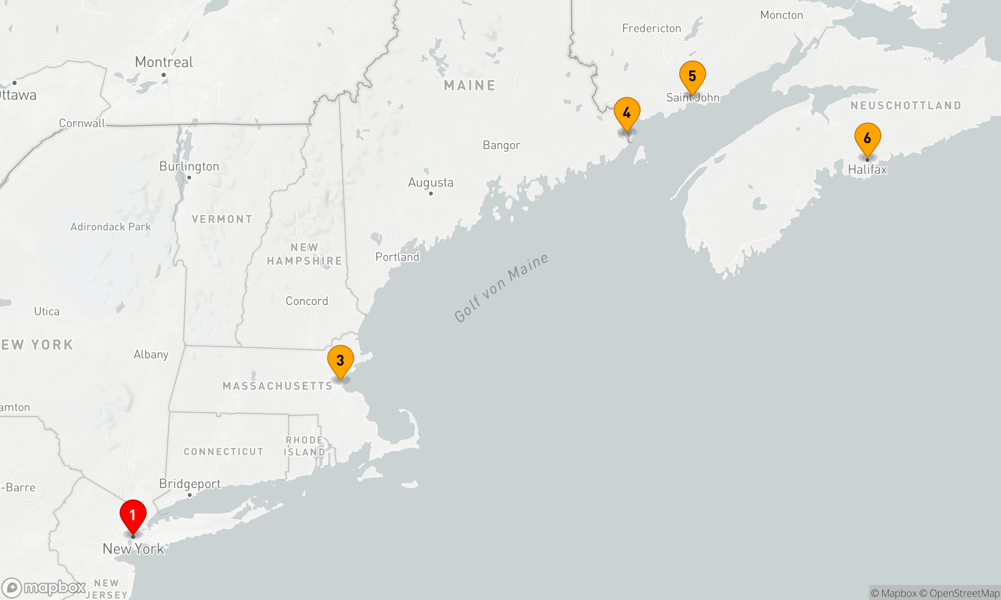 Route 7 Nächte - Kanada & Neuengland mit Saint John