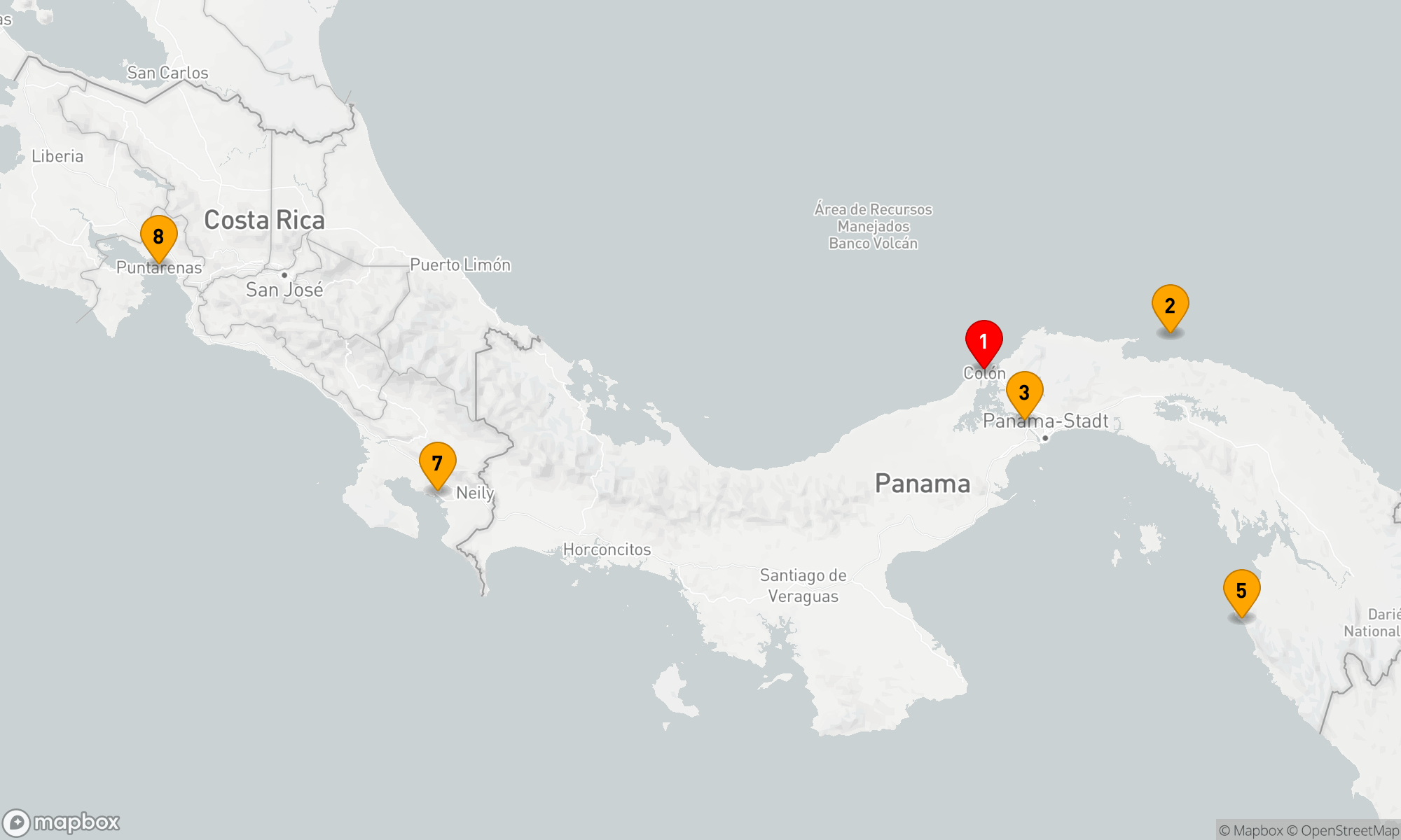 Route 7 Nächte - Panamakanal und die Juwelen Mittelamerikas