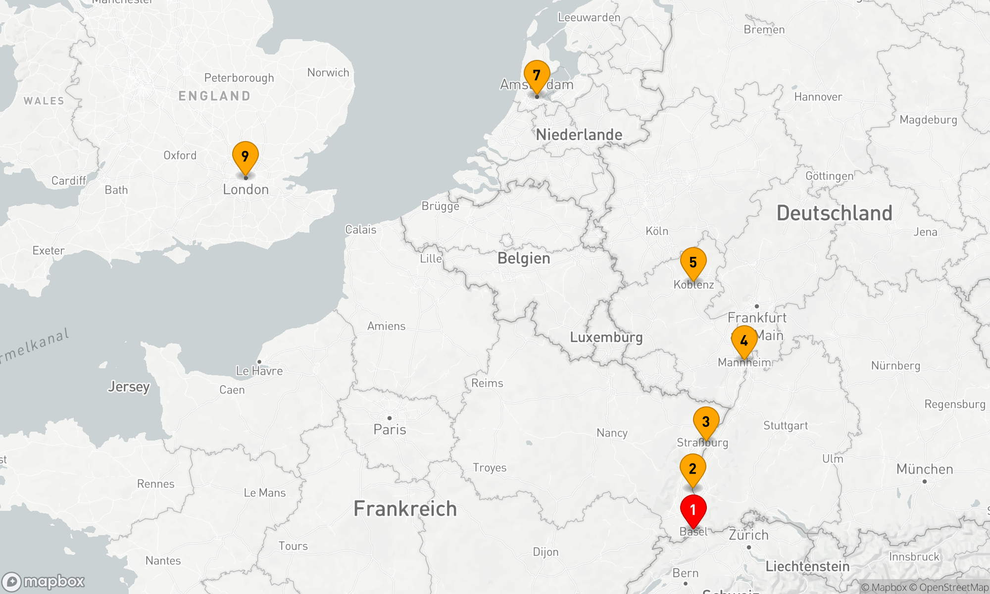 Route 10 Nächte - Tulpen & der Rhein & London