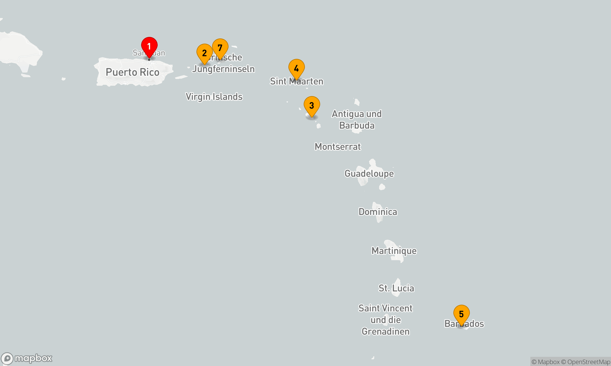 Route 7 Nächte - Karibisches Inselhopping-Abenteuer