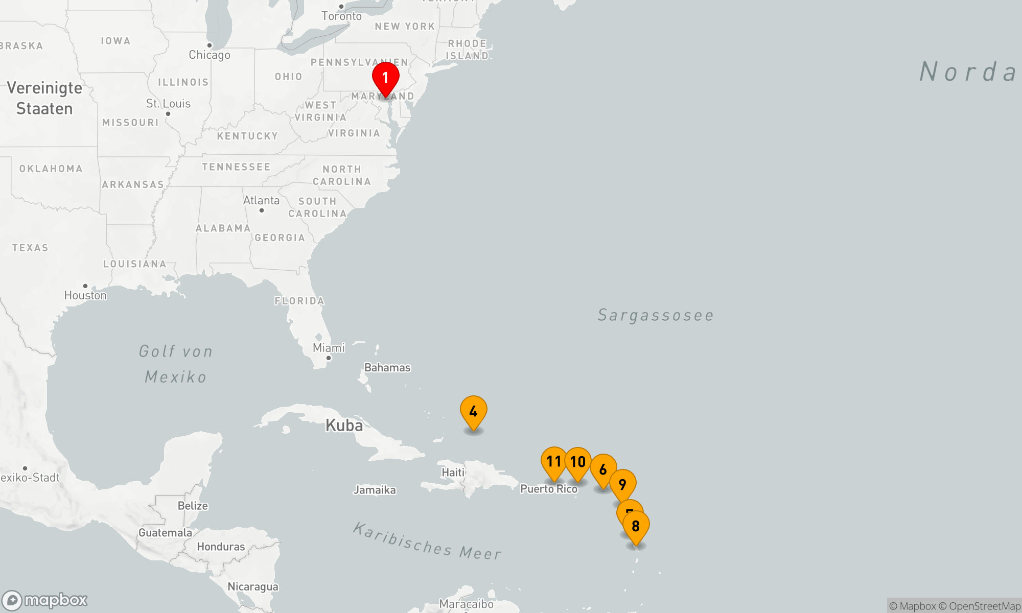 Route 10 Nächte - KREUZFAHRT VON BALTIMORE NACH SAN JUAN
