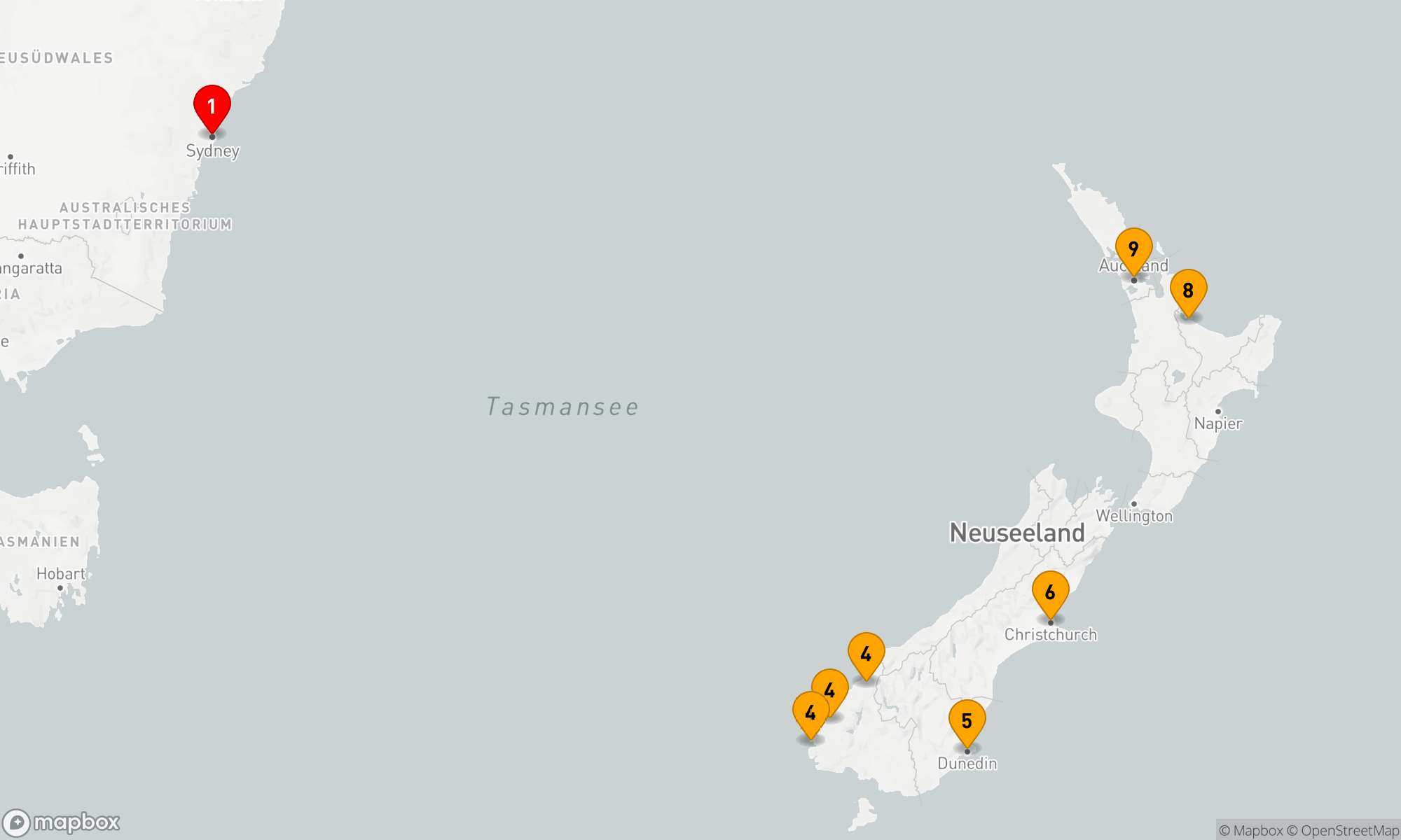 Route 11 Nächte - NEUSEELÄNDISCHE KREUZFAHRT