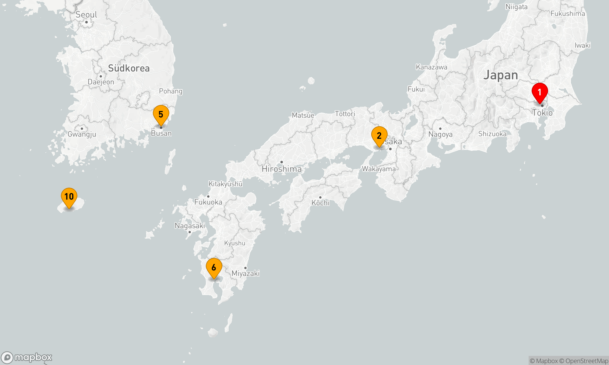 Route 12 Nächte - Japanisch-Koreanische Küstenschätze