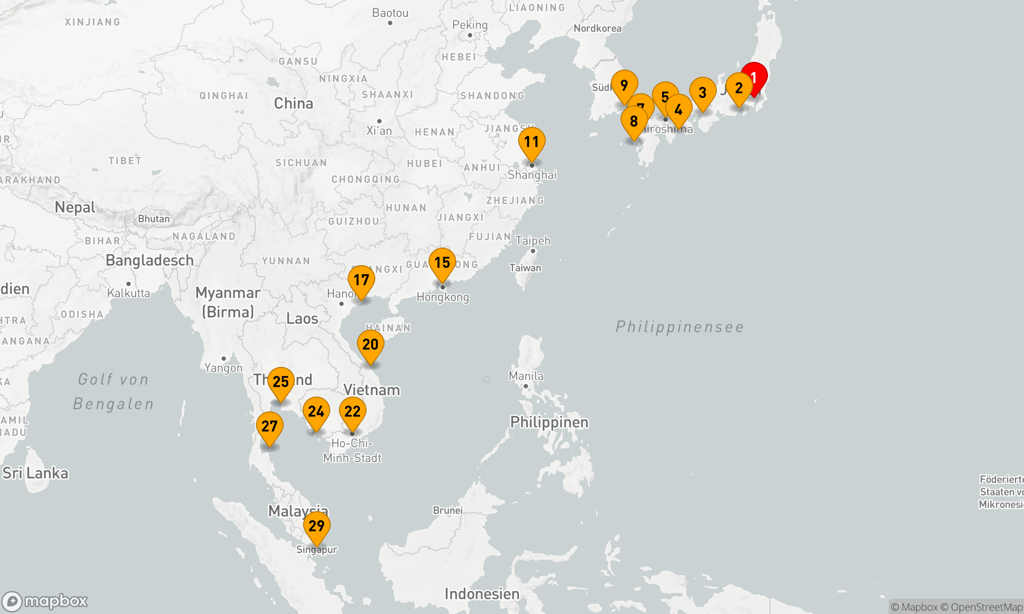 Route 28 Nächte - JAPAN,  SÜDKOREA & FERNOST ENTDECKEN