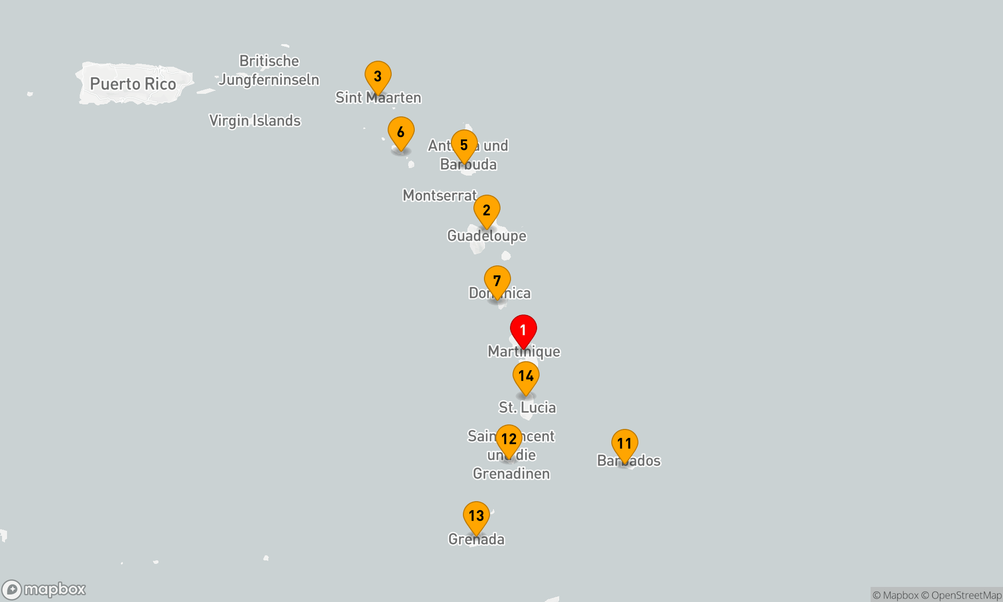Route 14 Nächte - Karibische Inselträume