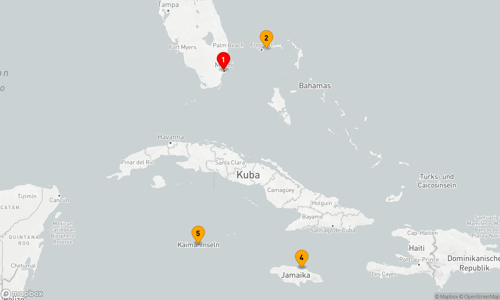 Route 6 Nächte - WESTLICHE KARIBIK