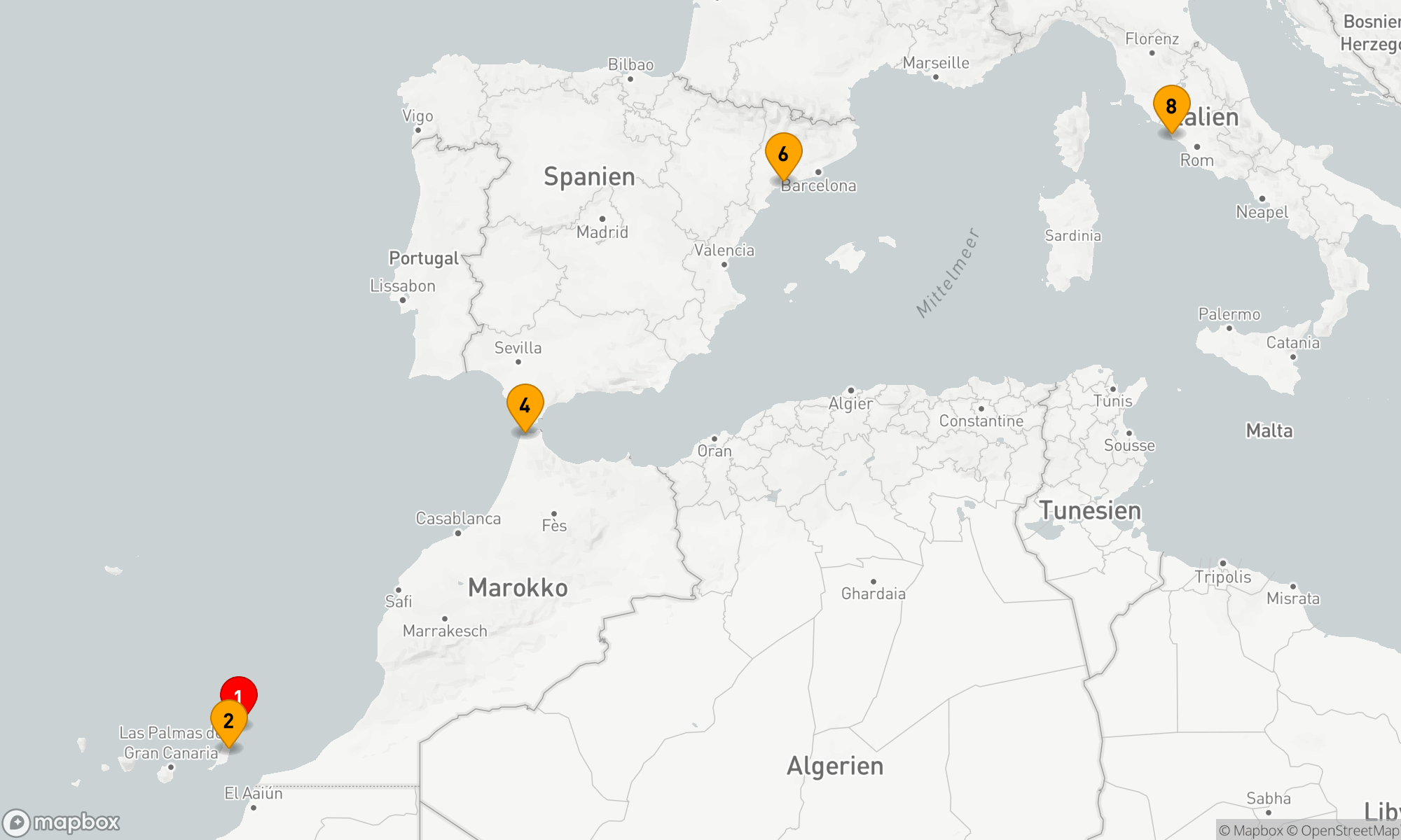 Route 7 Nächte - Von Vulkanen zu antiken Straßen: Mediterrane Entdeckungsreise