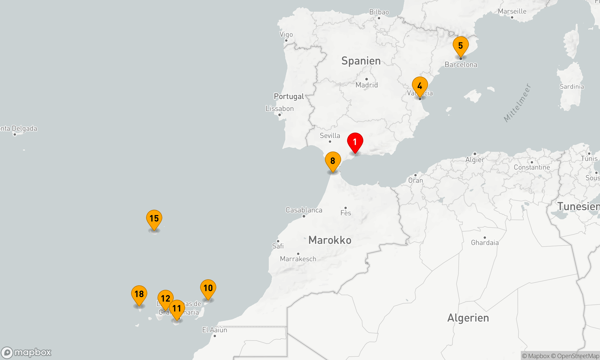 Route 18 Nächte - NEUJAHR IN SPANIEN UND AUF DEN KANARISCHEN INSELN