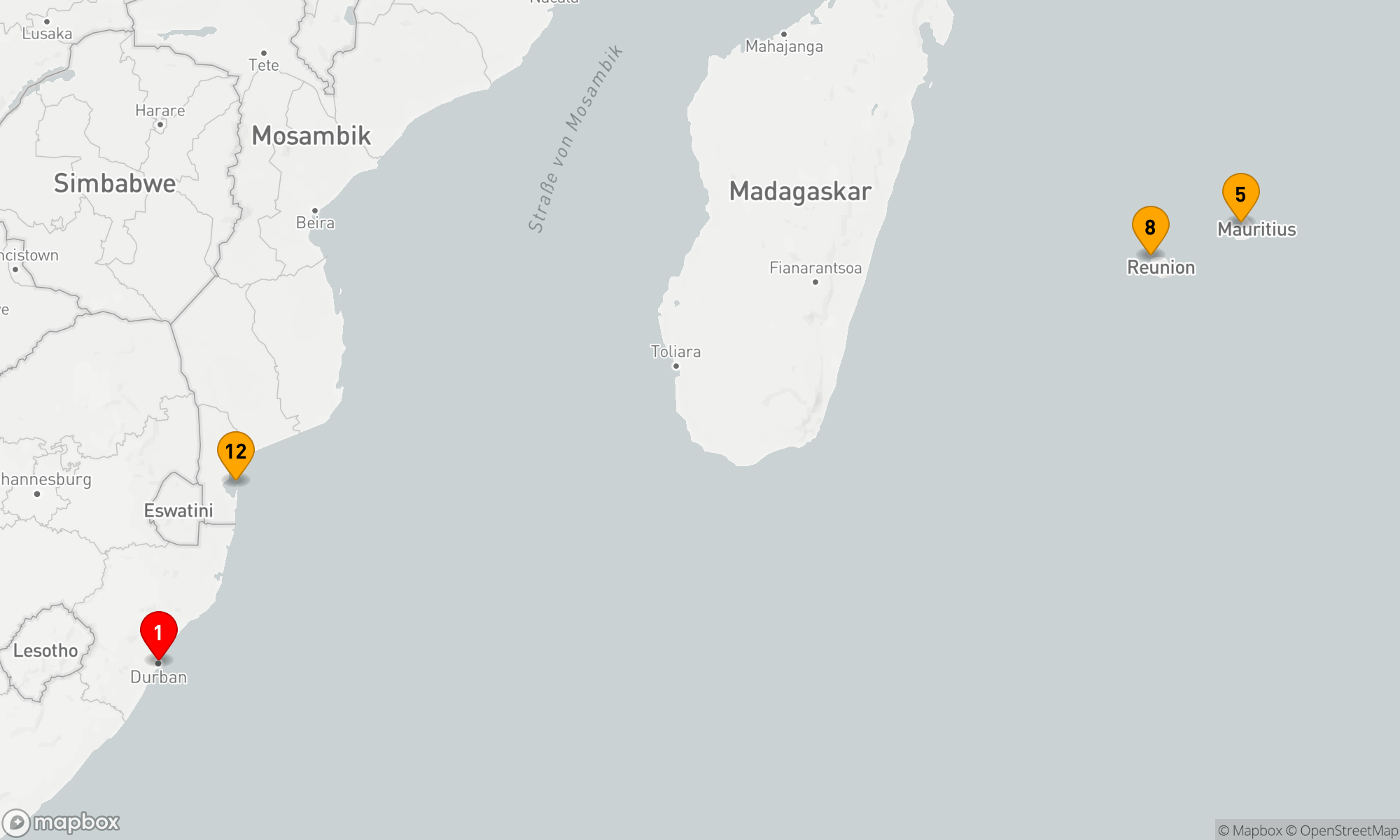 Route 12 Nächte - Wunderwelten des Indischen Ozeans
