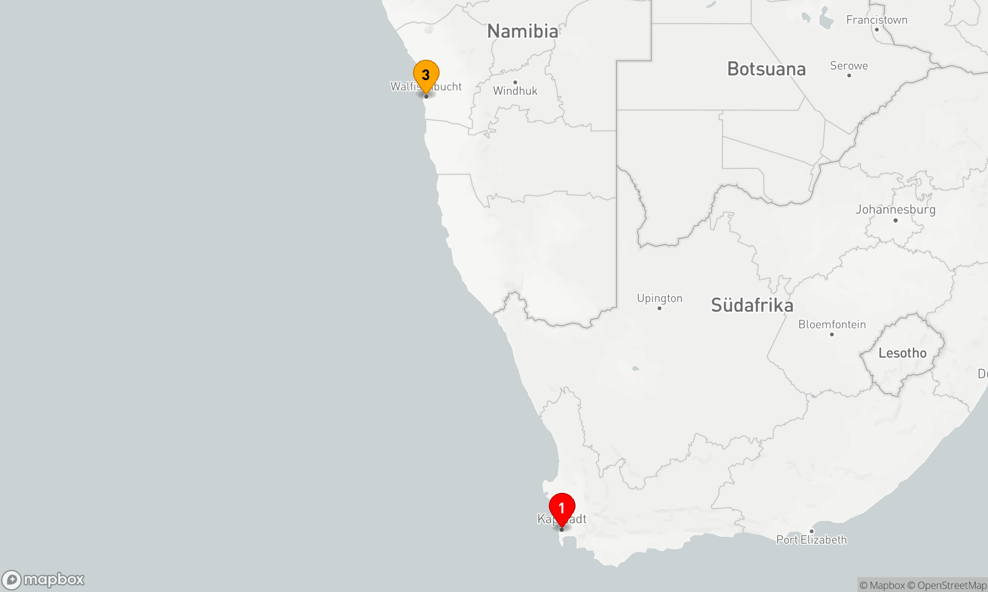 Route 5 Nächte - Kap der Vielfalt: Südafrika und Namibia Kreuzfahrt