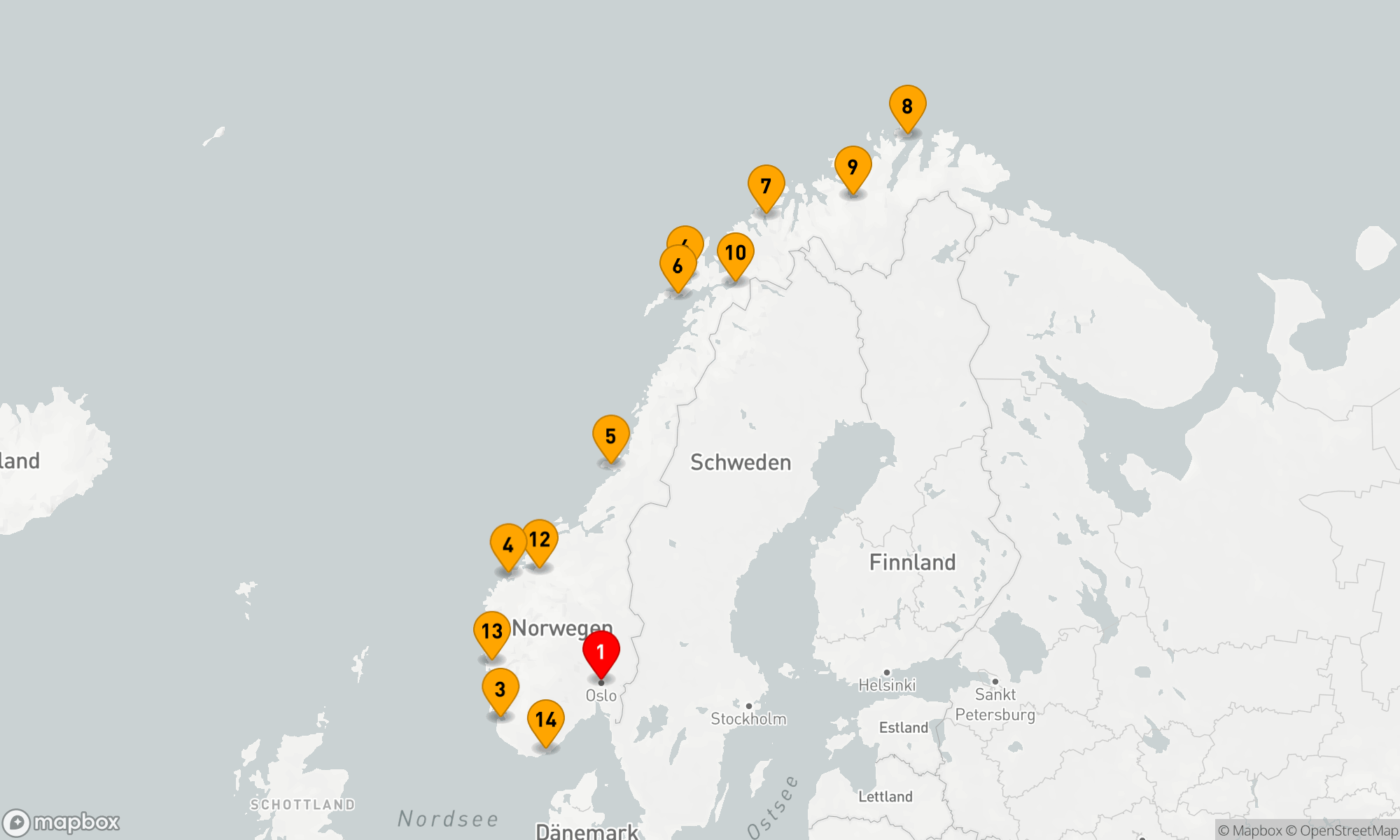 Route 14 Nächte - Die Nordkap-Linie