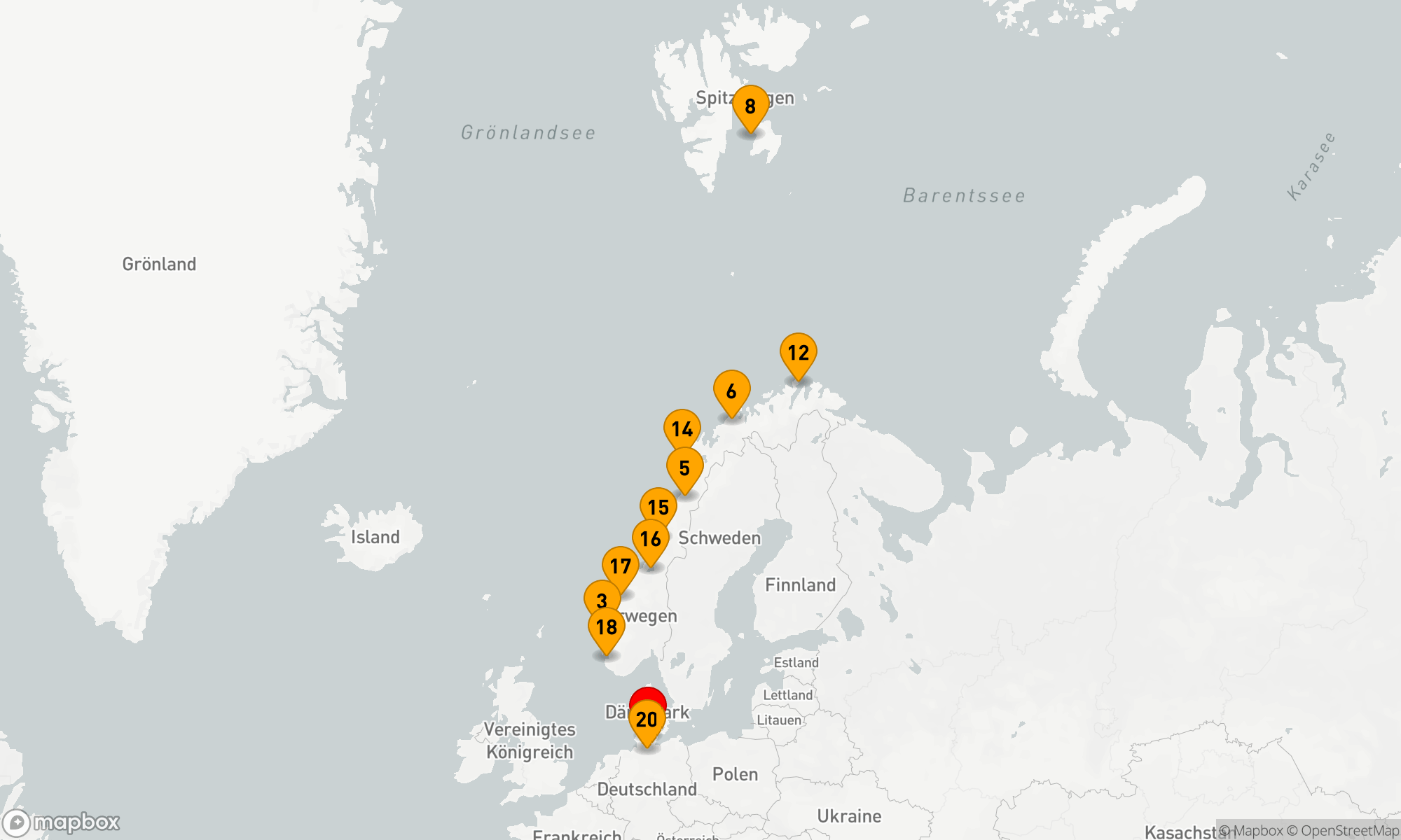 Route 19 Nächte - Vielseitiges Norwegen mit Kurs auf Spitzbergen (EUX2815)