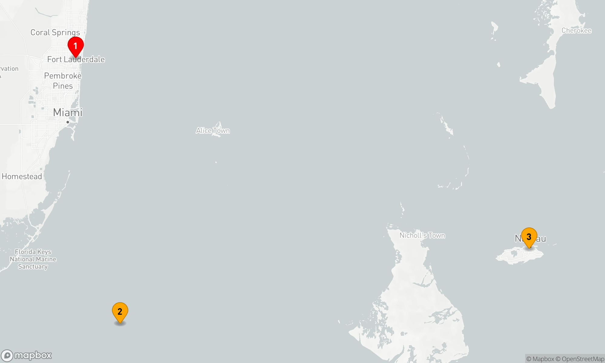 Route 4 Nächte - BAHAMAS GETAWAY KREUZFAHRT