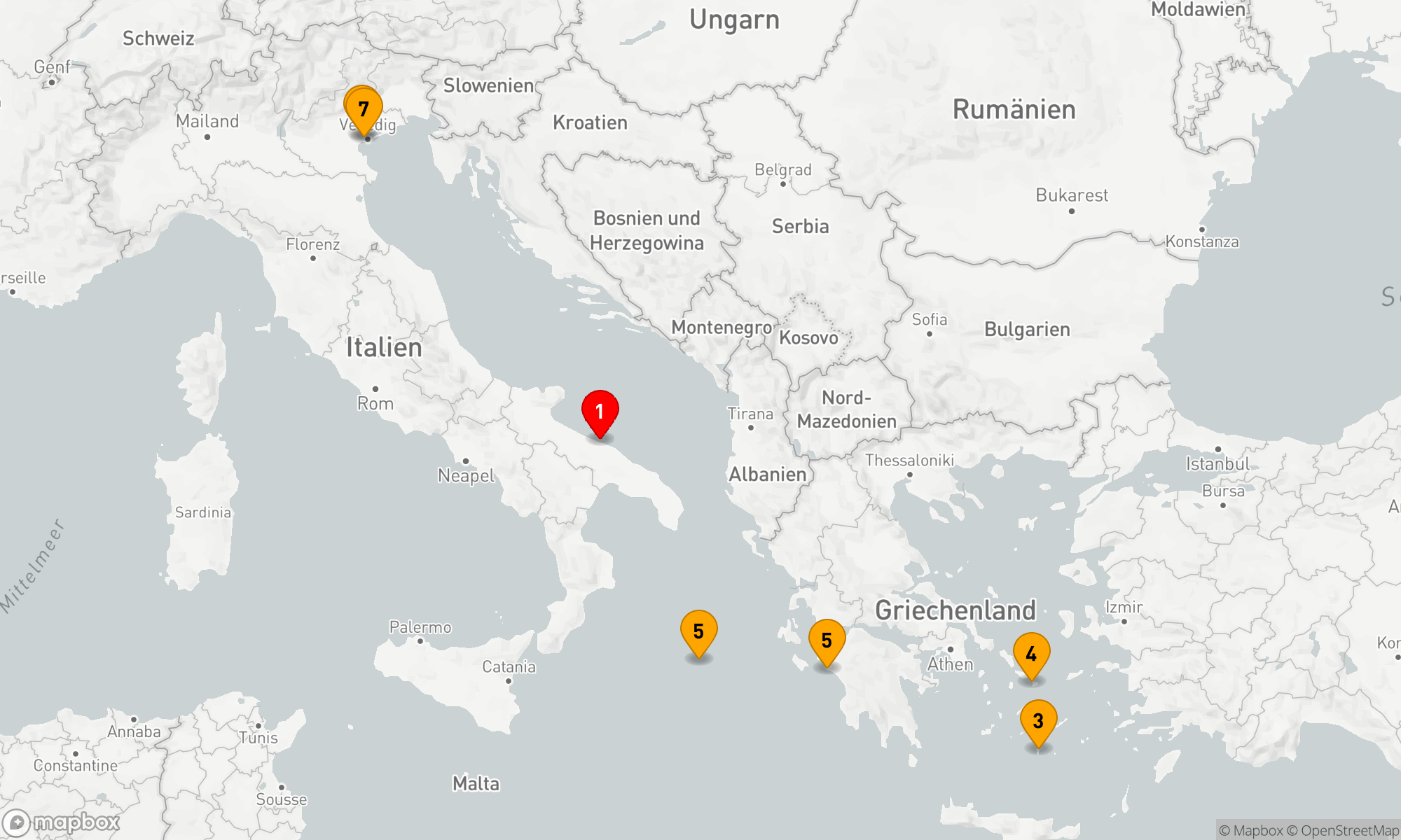 Route 7 Nächte - Mediterrane Entdeckungsreise