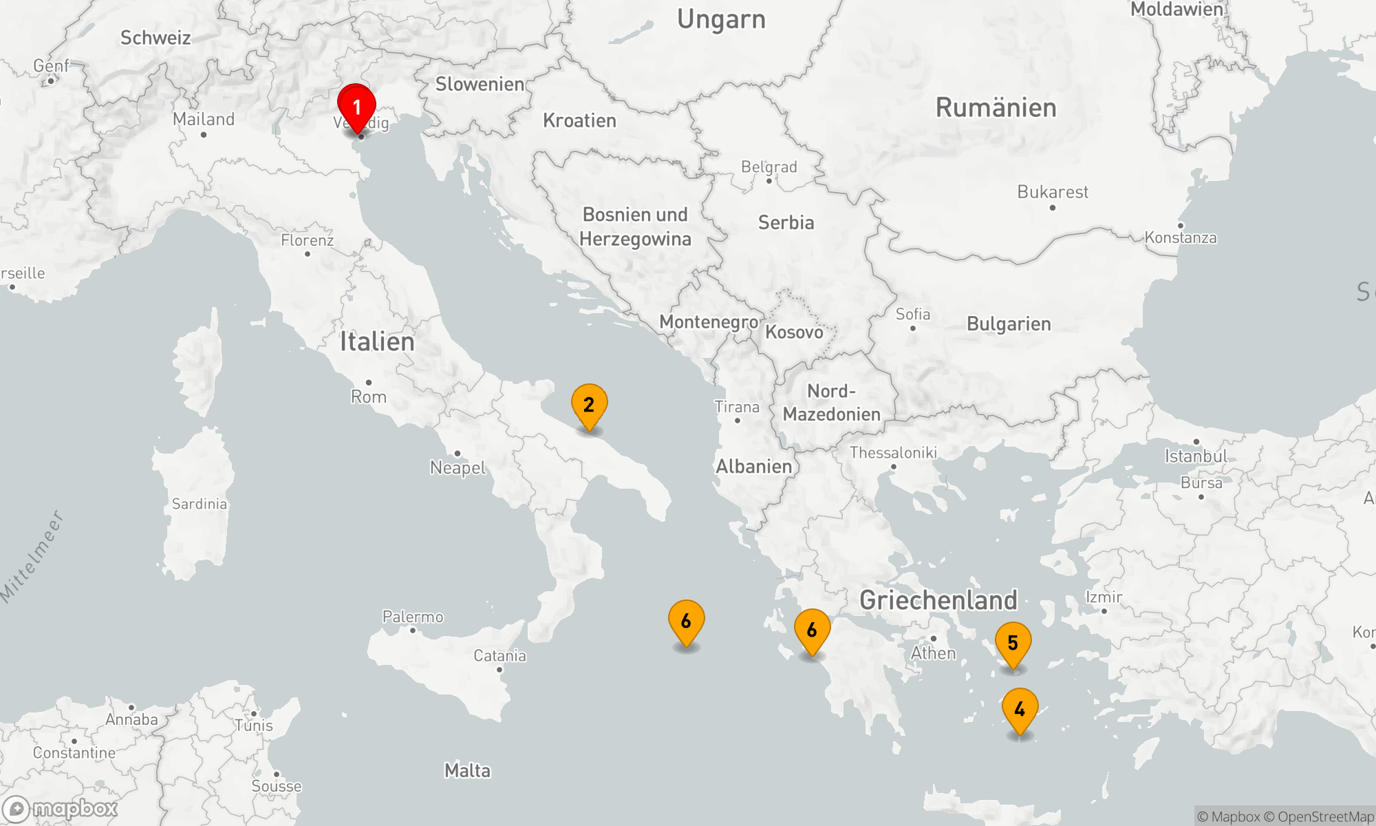 Route 7 Nächte - Mediterrane Glanzlichter und Inselträume