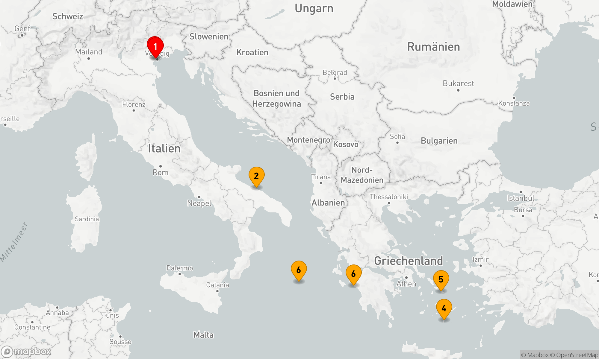 Route 7 Nächte - Mediterrane Schätze und Ägäische Inselträume
