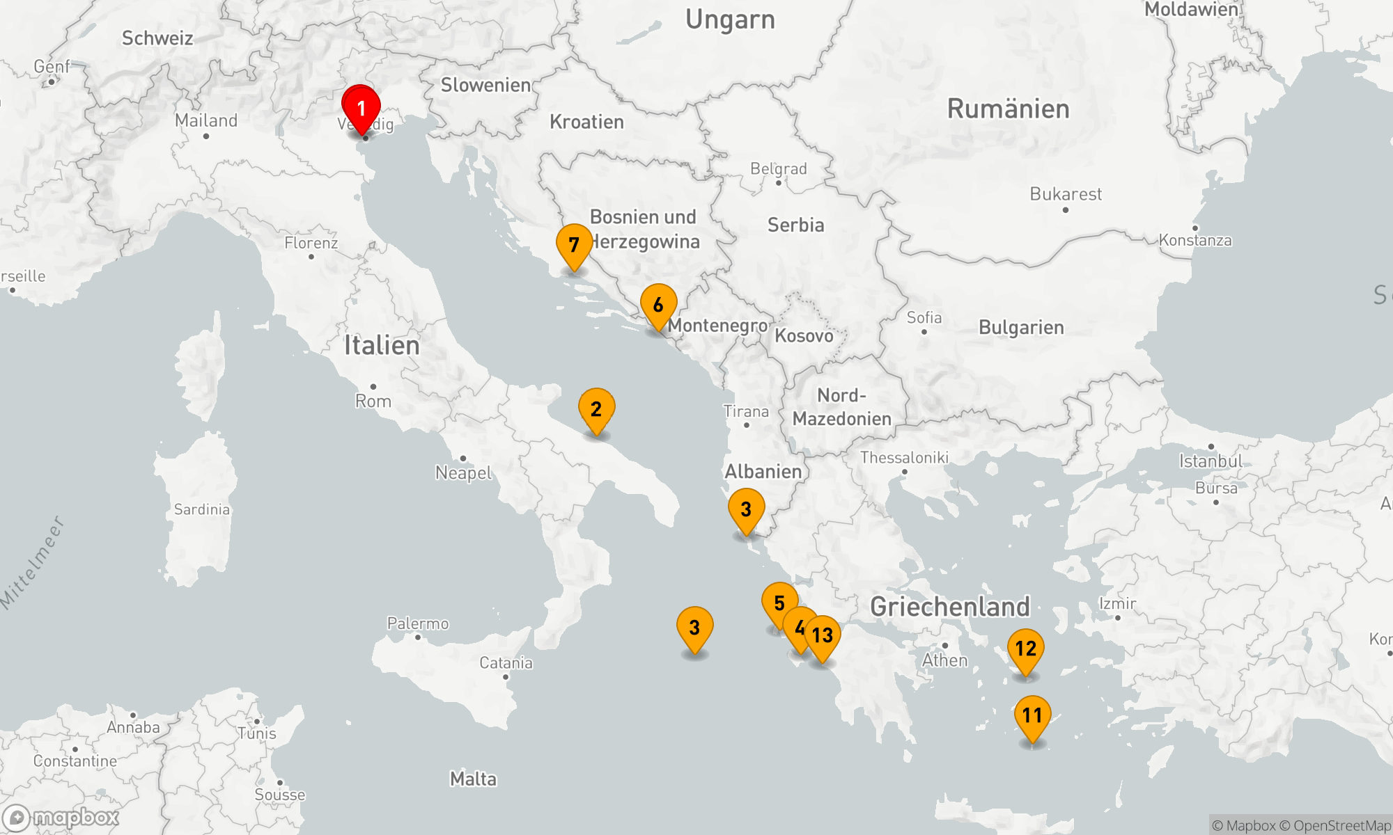 Route 14 Nächte - Mediterrane Schätze: Inselparadiese und Kulturjuwelen der Adria