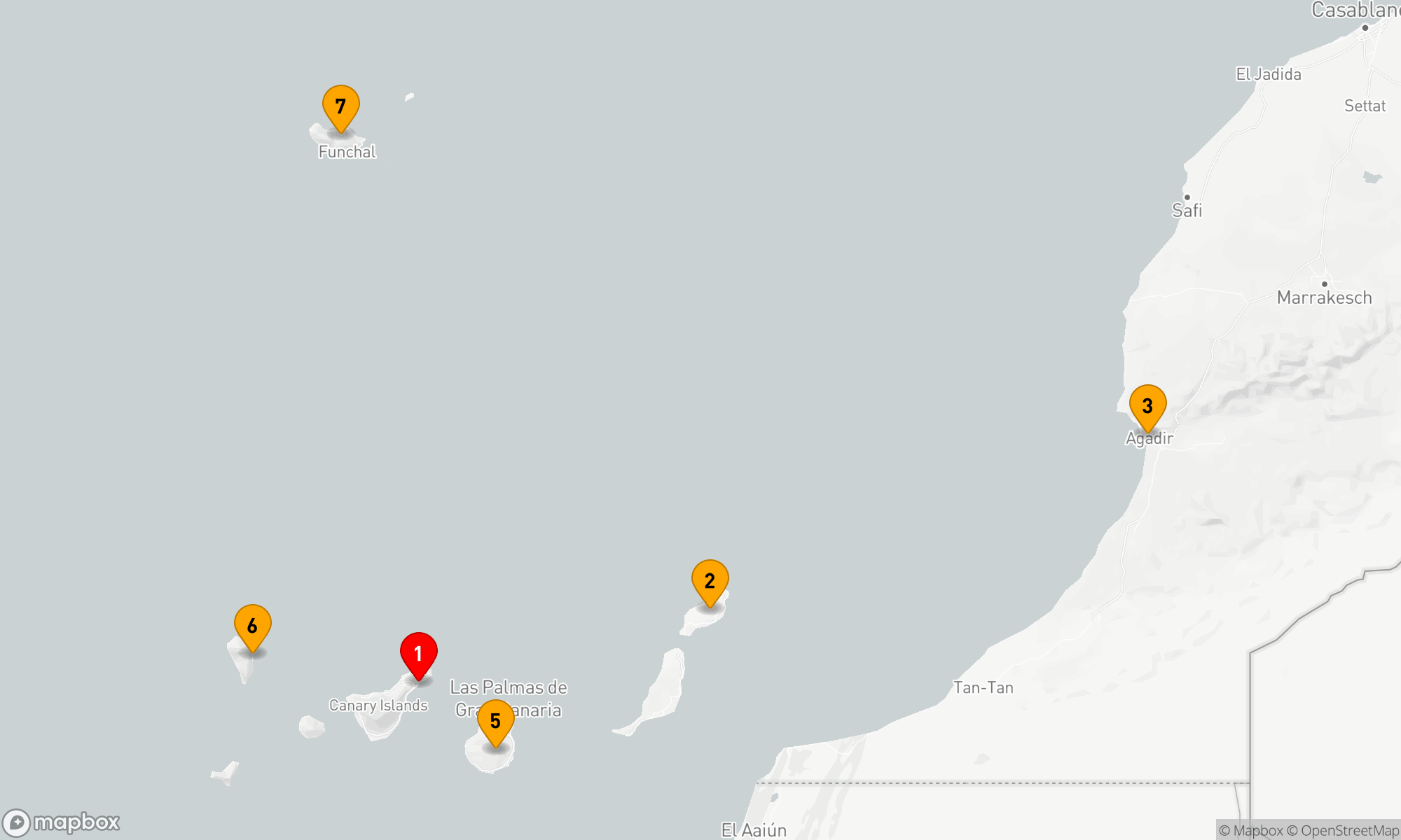 Route 7 Nächte - Impressionen des Atlantiks: Entdeckungsreise zu den Kanarischen Inseln und Madeira