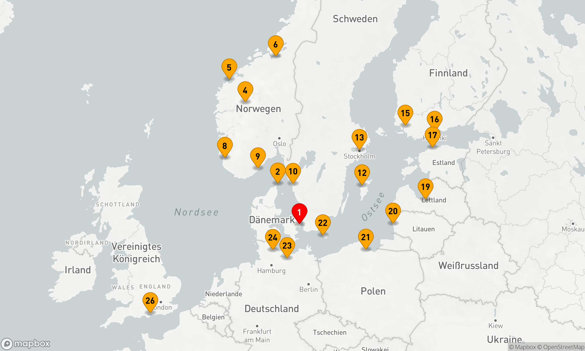 Route 25 Nächte - KREUZFAHRT DÄNEMARK,  NORWEGEN & SCHWEDEN: KOPENHAGEN,  TRONDHEIM & STOCKHOLM