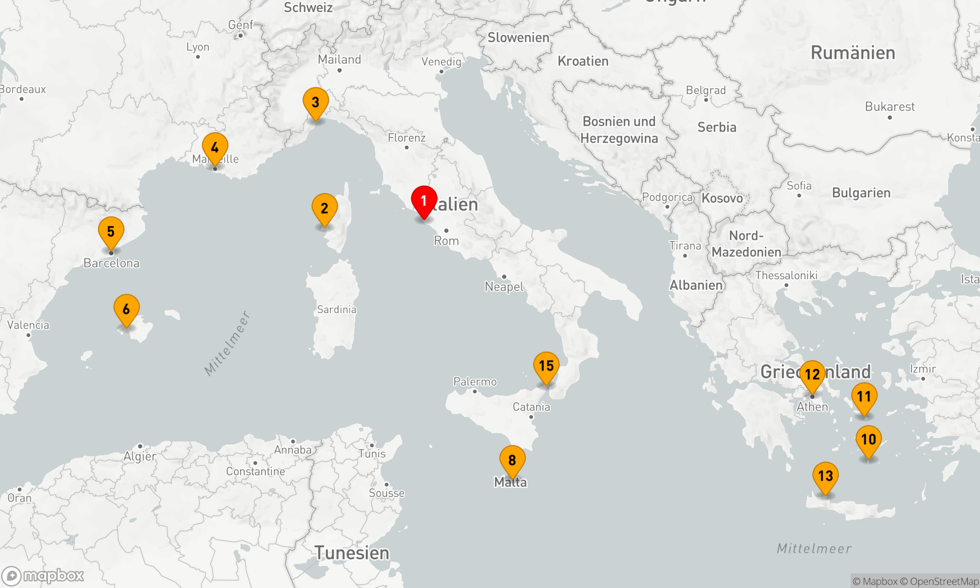 Route 15 Nächte - Mediterranes Abenteuer: Von Geschichte und Küstenzauber
