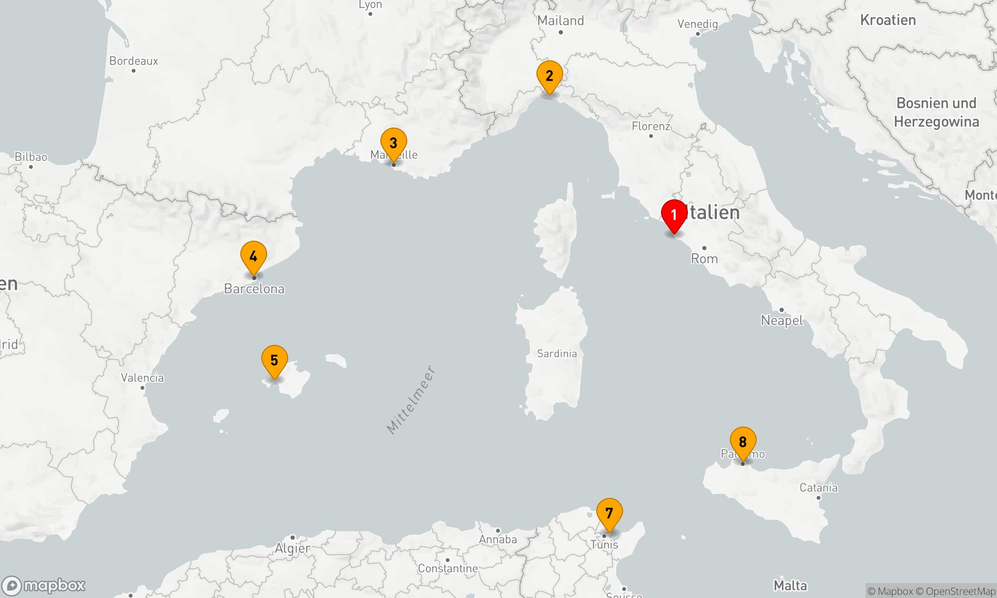 Route 8 Nächte - Mediterrane Küstenimpressionen