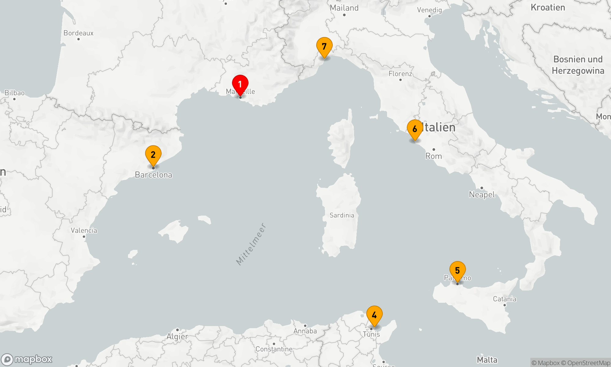 Route 7 Nächte - Mediterrane Entdeckungsreise: Von der Provence bis zur Ewigen Stadt