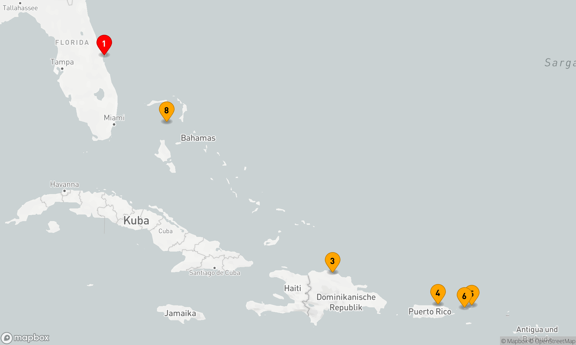 Route 8 Nächte - Karibische Inselträume