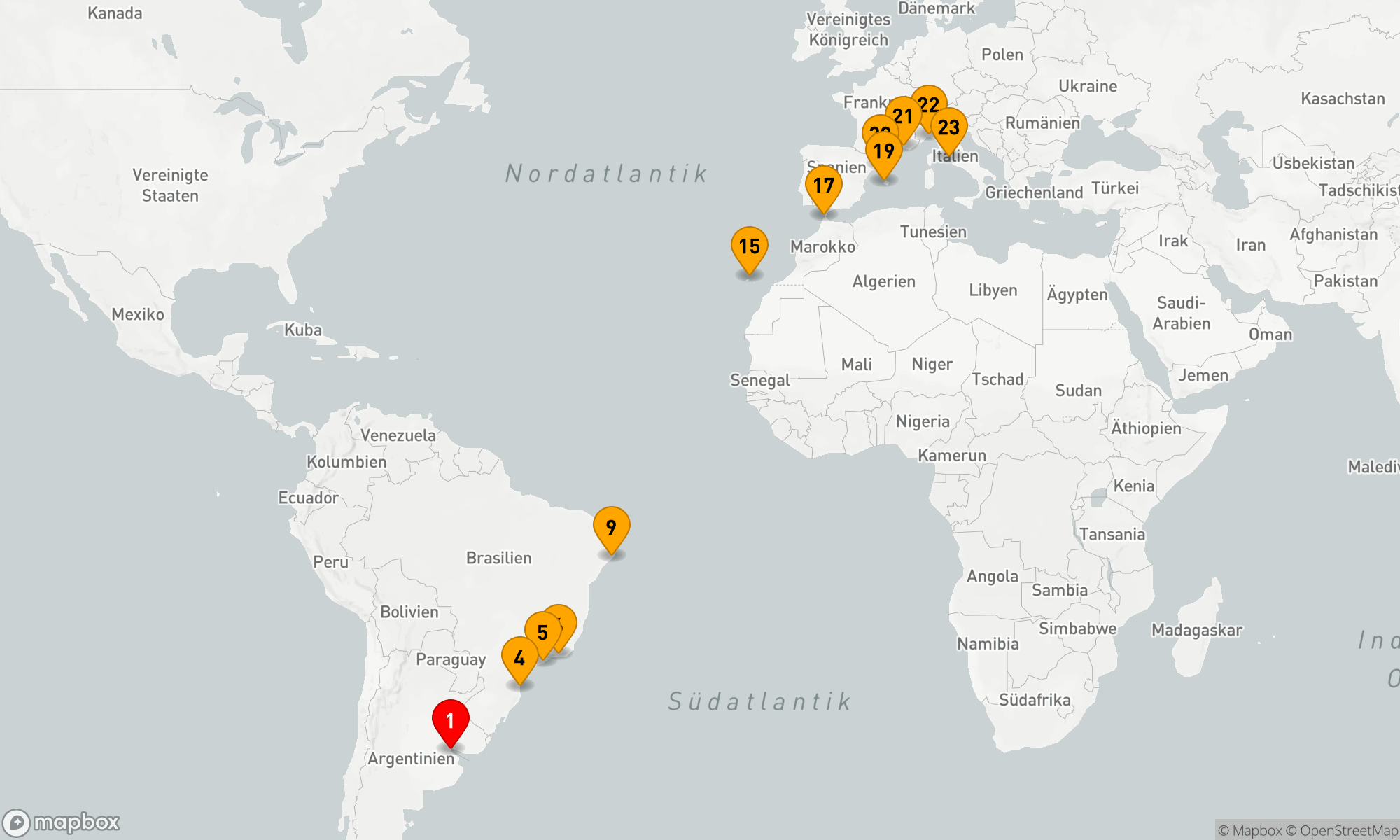 Route 22 Nächte - Von Südamerika bis ins Herz Europas: Ein Traum auf See