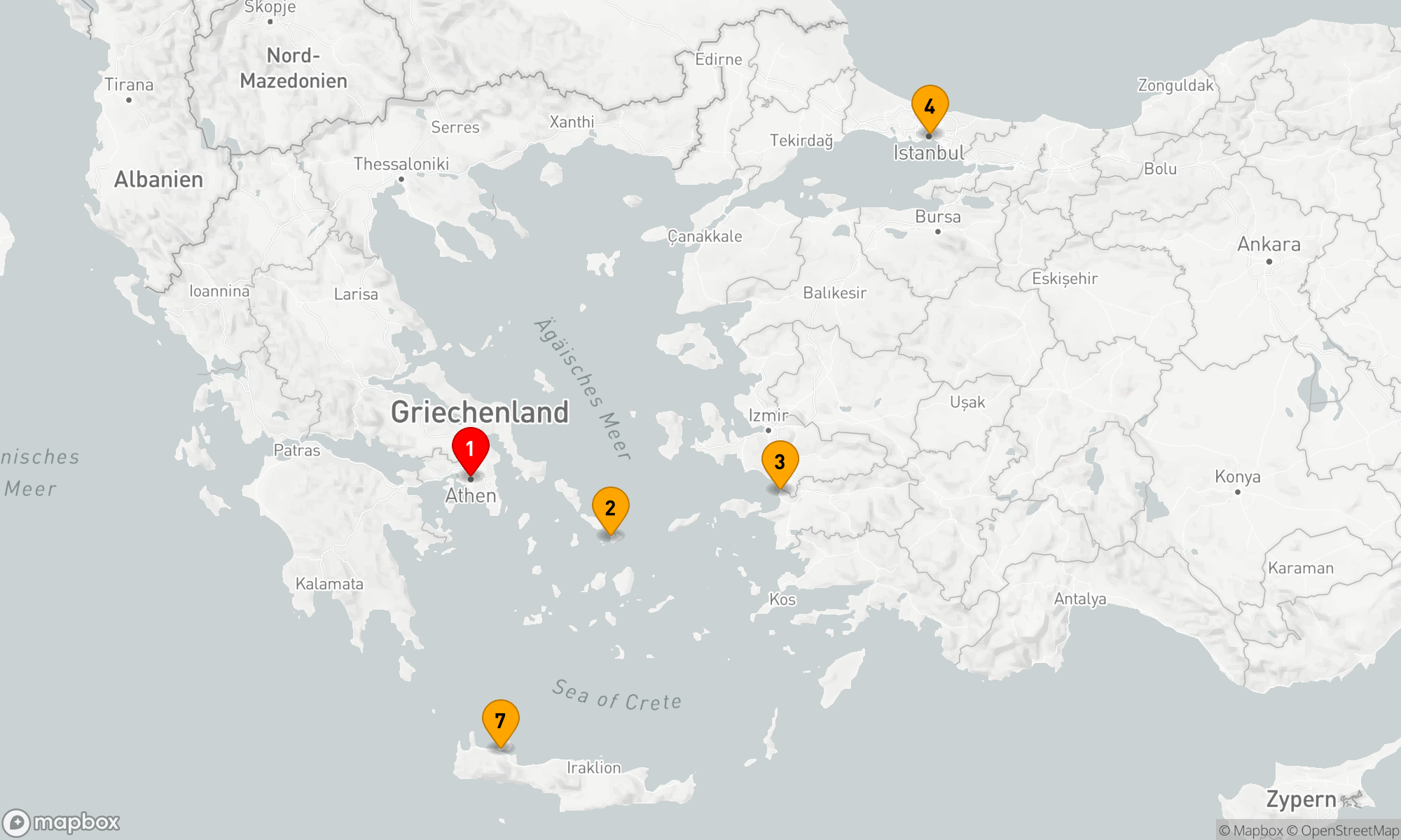 Route 7 Nächte - BEST OF GRIECHENLAND & TÜRKEI KREUZFAHRT