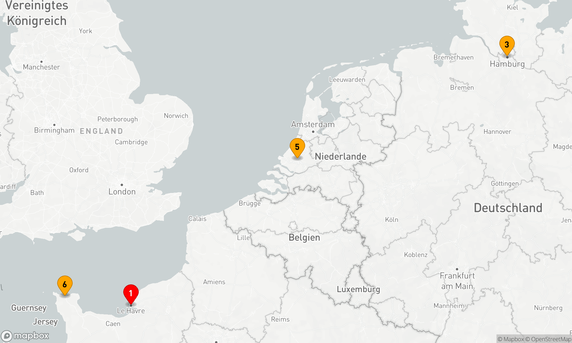 Route 6 Nächte - Nordwesteuropäische Küstenträume