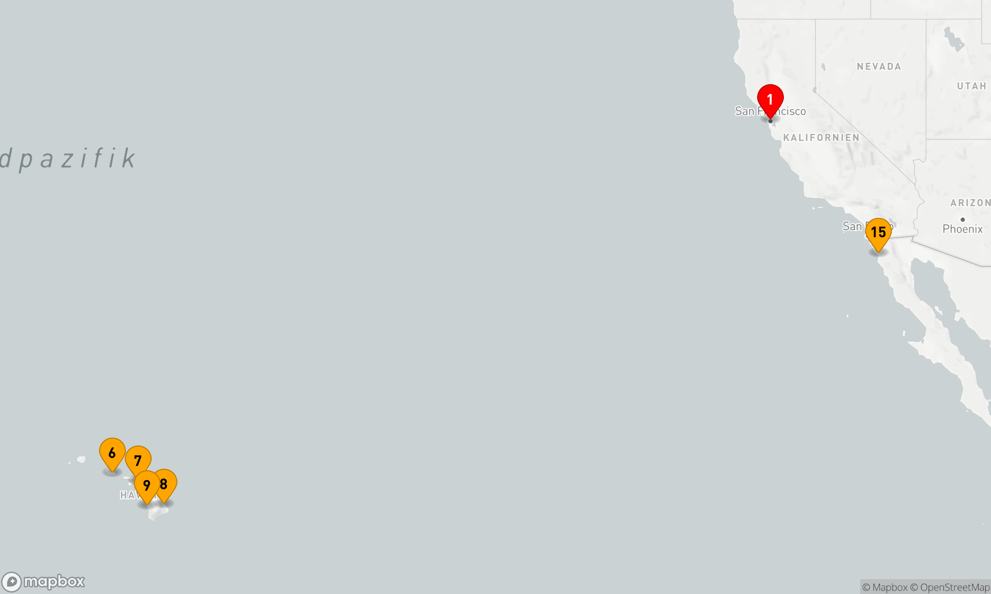 Route 16 Nächte - Hawaii-Inseln