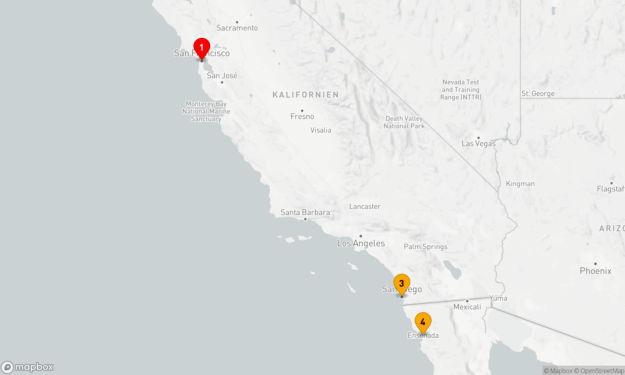 Route 5 Nächte - Westküstenausflug mit San Diego Urlaub