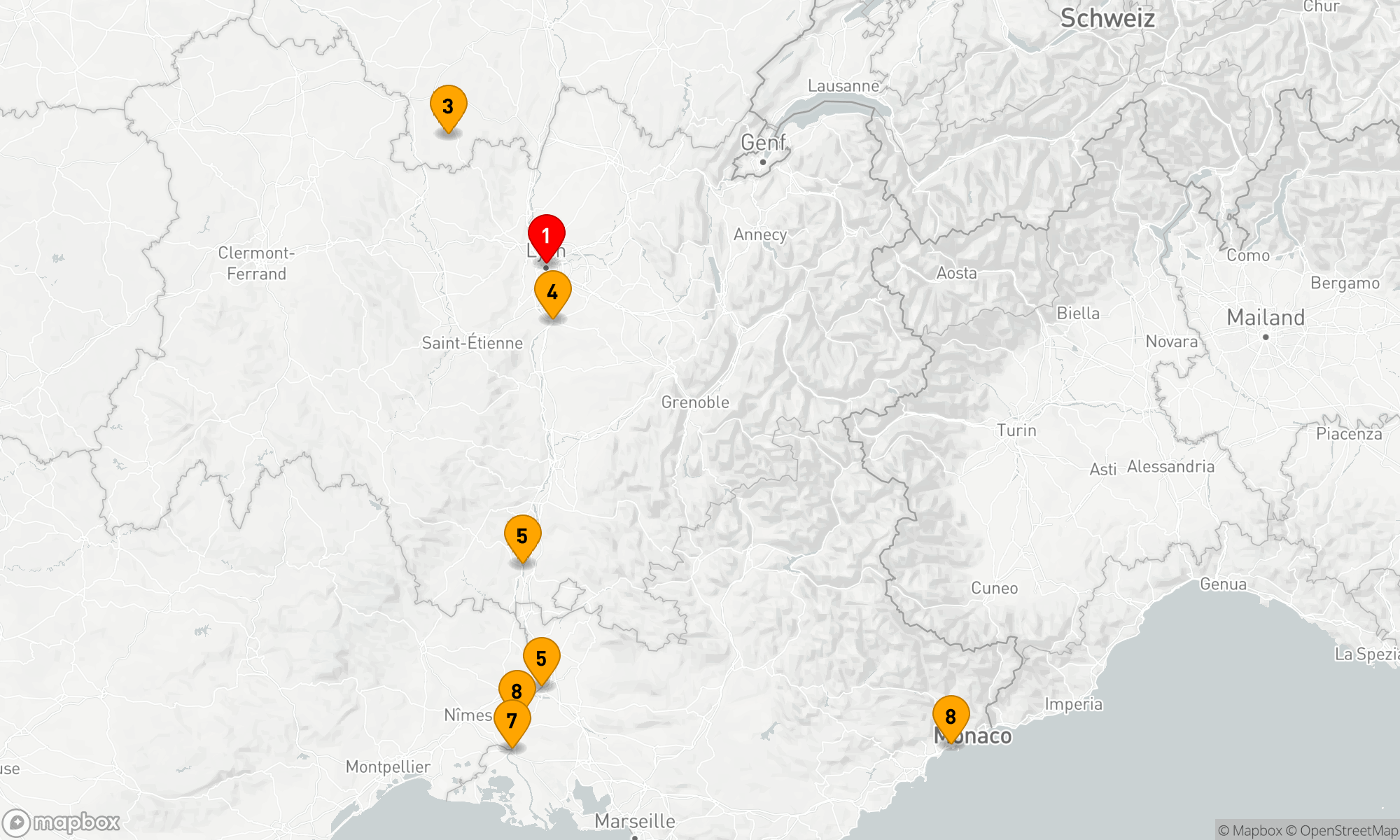 Route 10 Nächte - Idyllische Rhône mit französischer Riviera