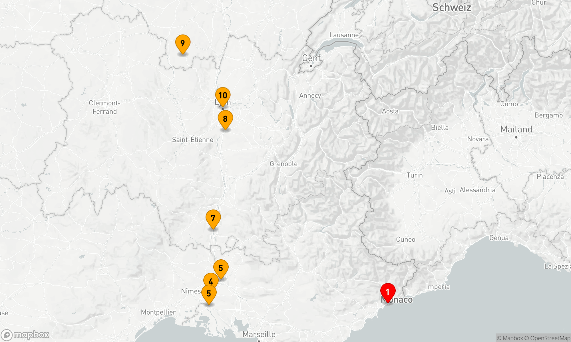 Route 10 Nächte - Idyllische Rhône mit französischer Riviera