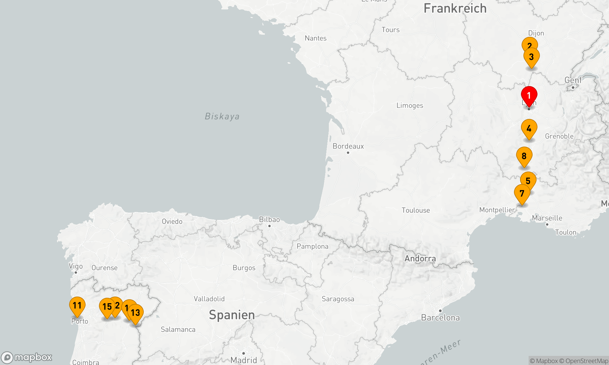 Route 17 Nächte - Spektakulärer Süden Frankreichs und reizvoller Douro