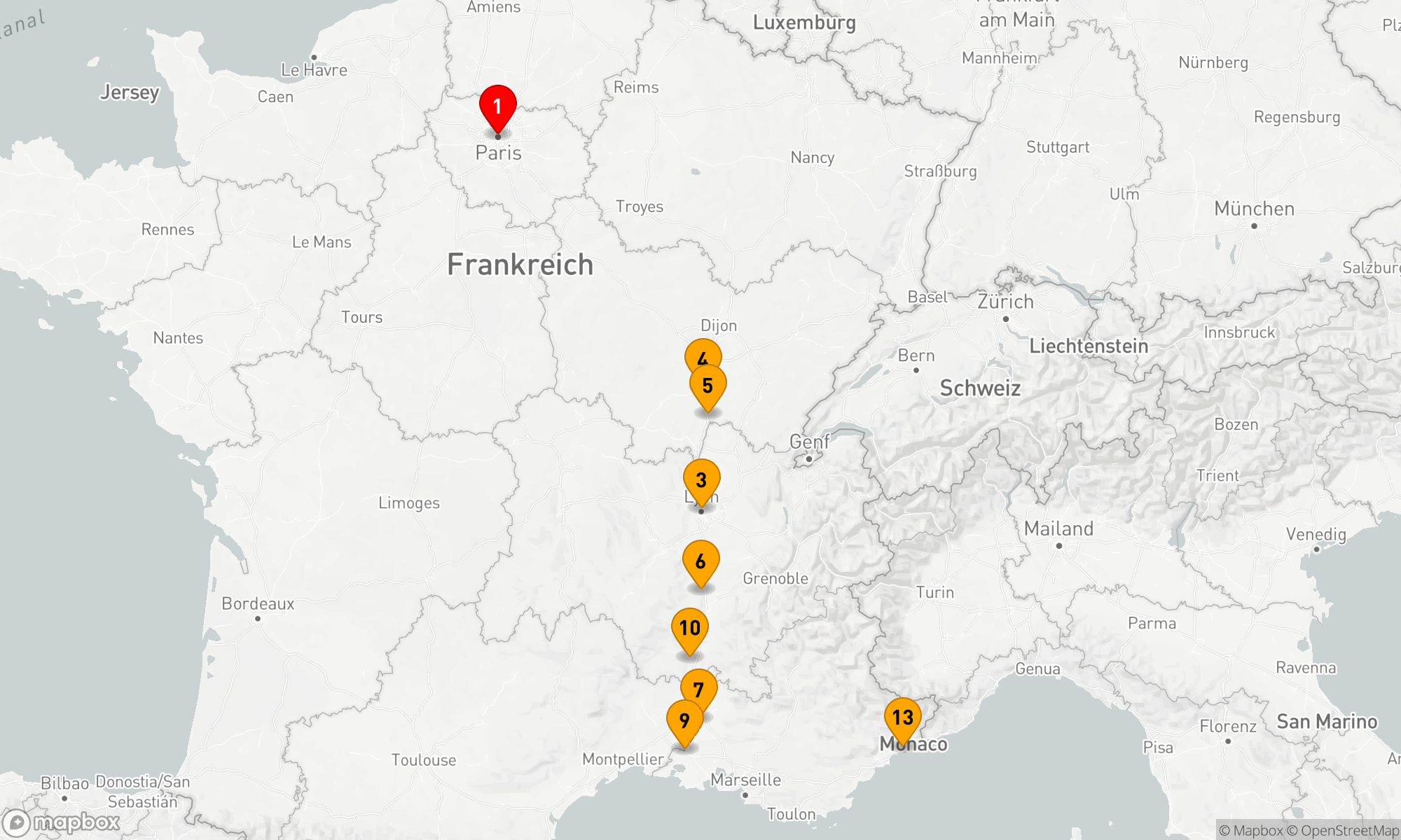 Route 15 Nächte - Spektakulärer Süden Frankreichs mit Paris und der Côte d'Azur