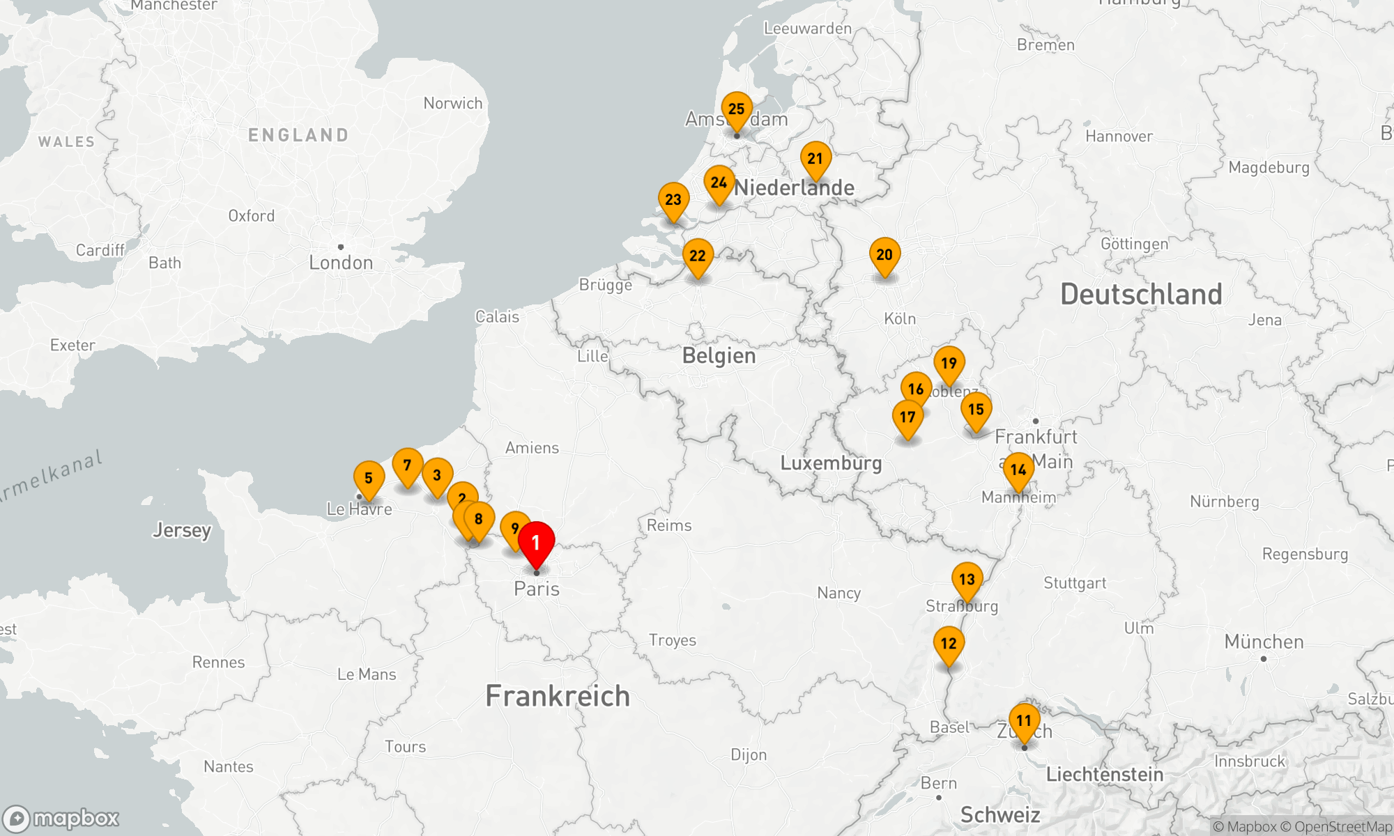 Route 24 Nächte - Europas Kernland