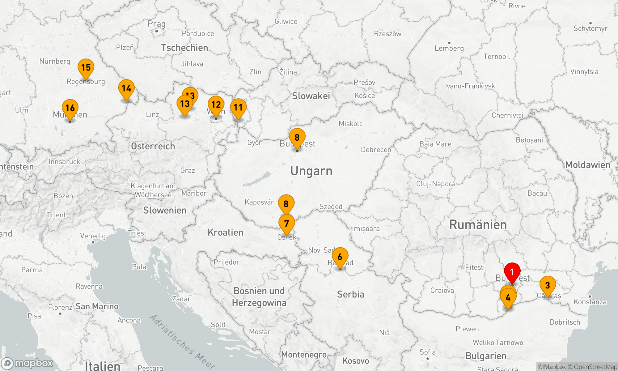 Route 15 Nächte - Osteuropa & Balkan Unveiled & Juwelen der Donau