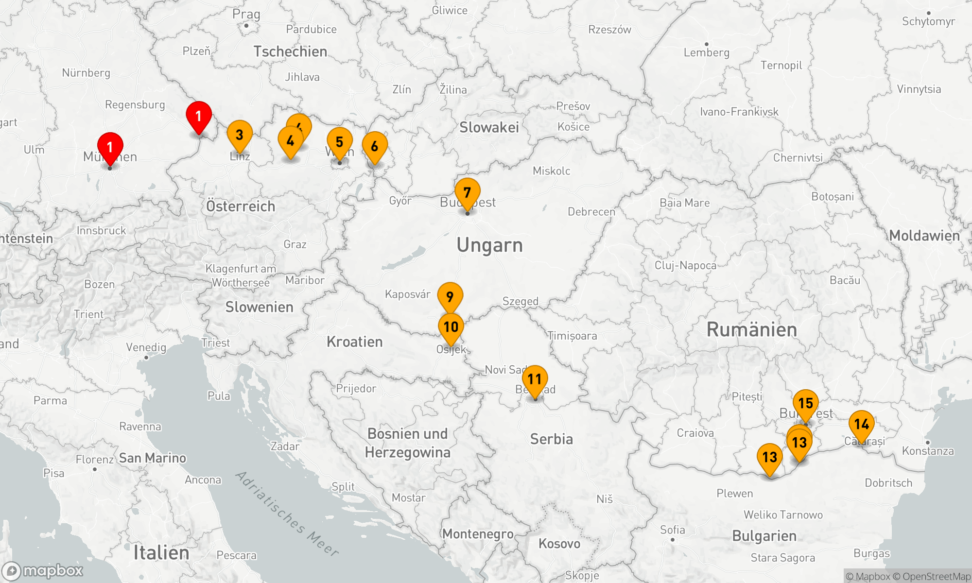 Route 15 Nächte - Juwelen der Donau,  Osteuropas und des Balkans enthüllt