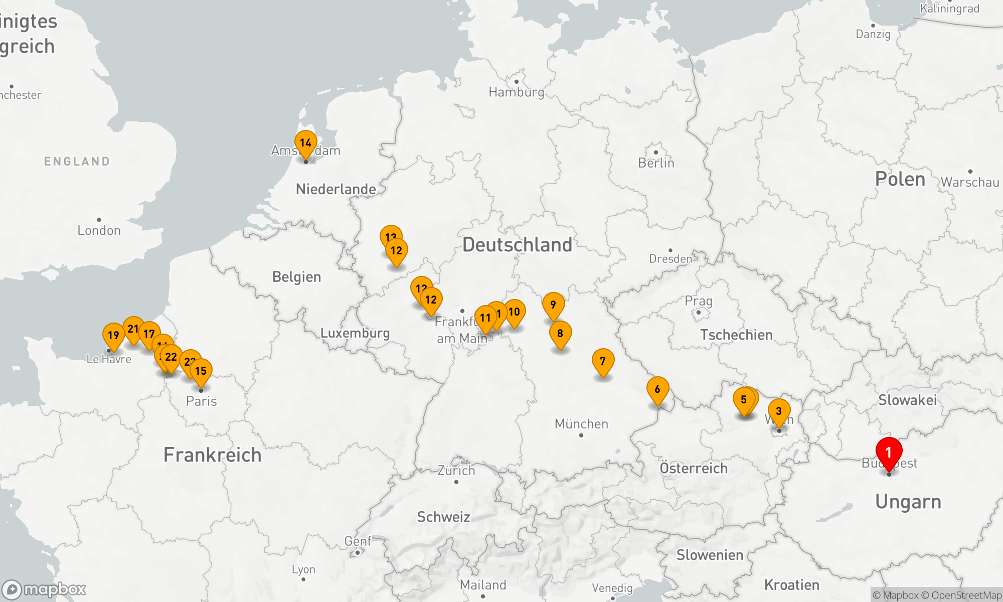 Route 24 Nächte - Juwelen Europas & Normandie & Edelsteine der Seine