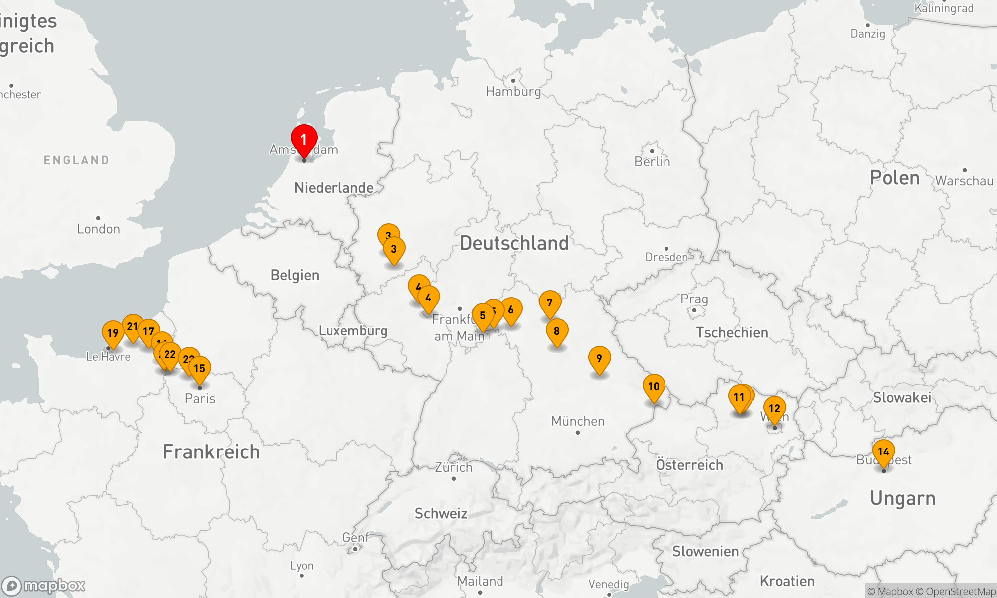 Route 24 Nächte - Juwelen Europas & Normandie & Edelsteine der Seine