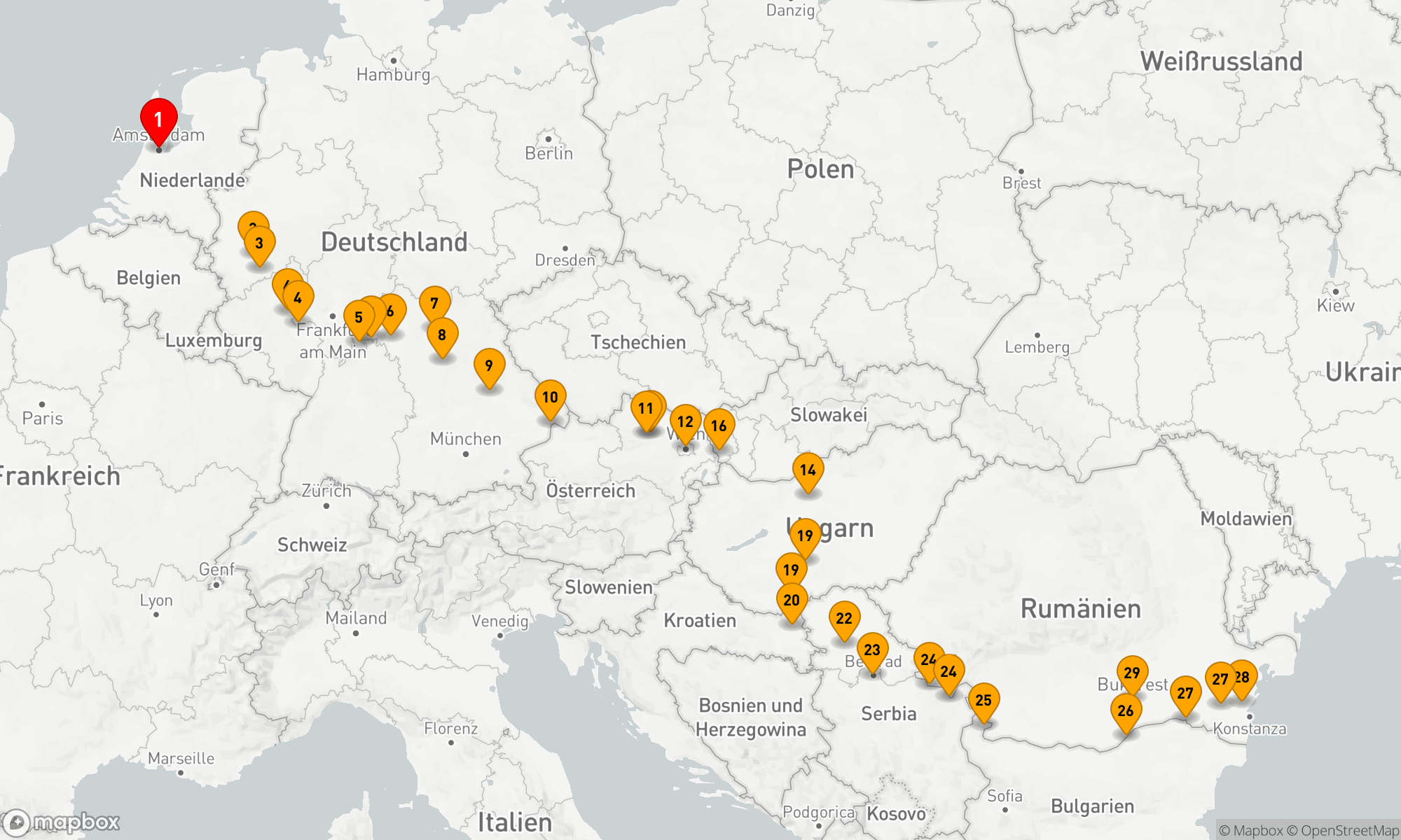Route 29 Nächte - Juwelen Europas & Entdeckung der unteren Donau