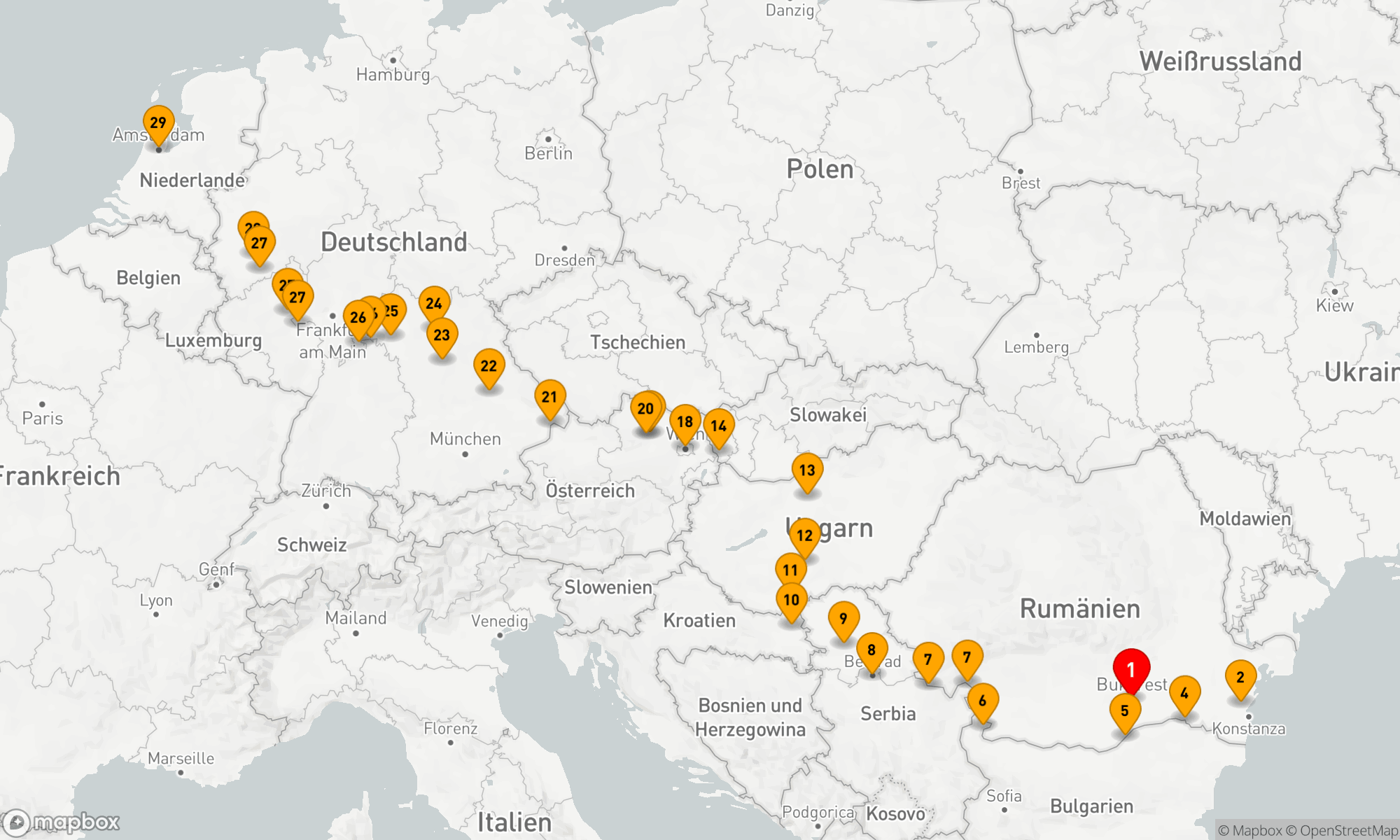 Route 29 Nächte - Entdeckung der unteren Donau & Juwelen Europas